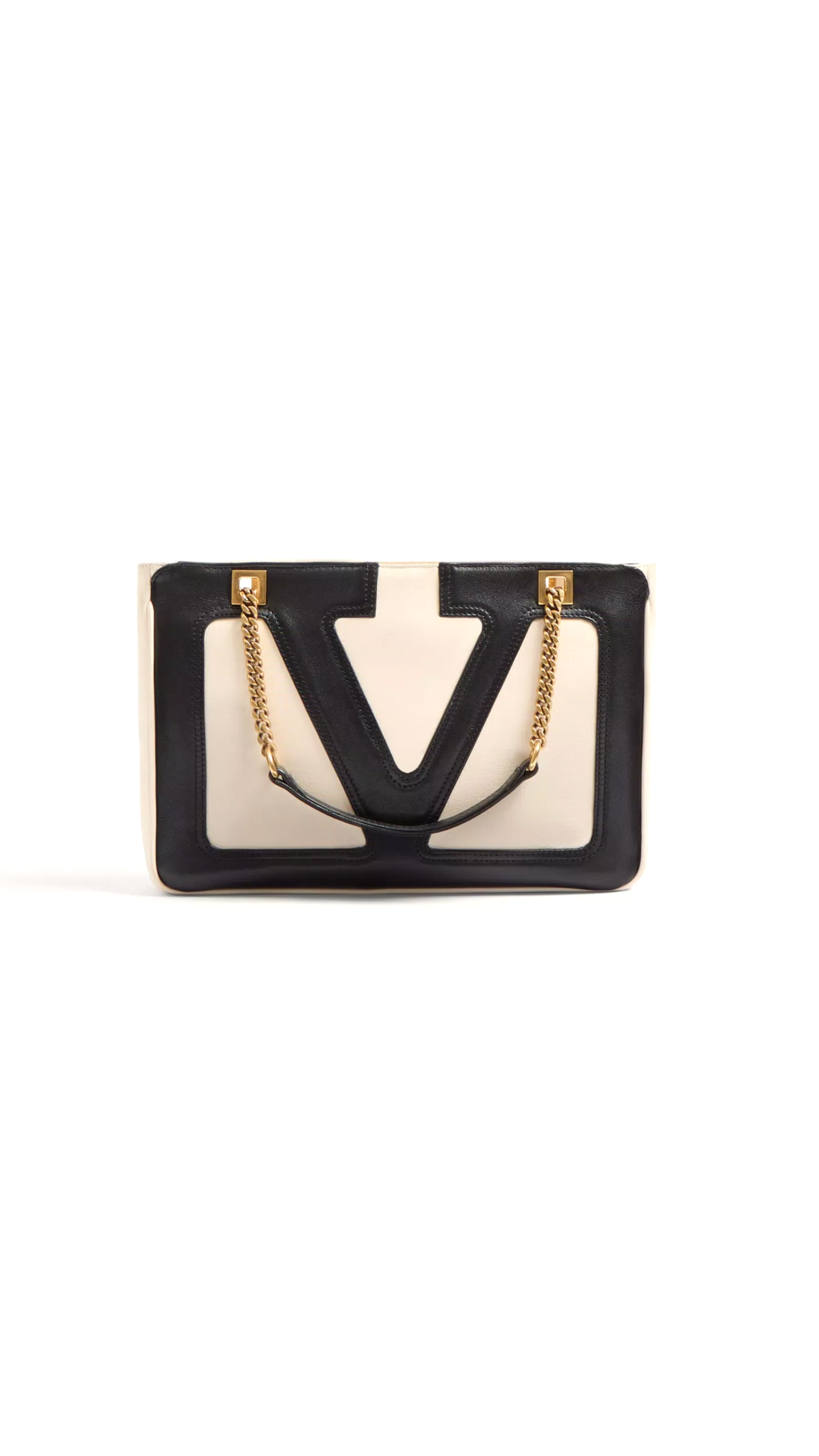 Viva Superstar Small Nappa Leather Shopping Bag - Butter/Black