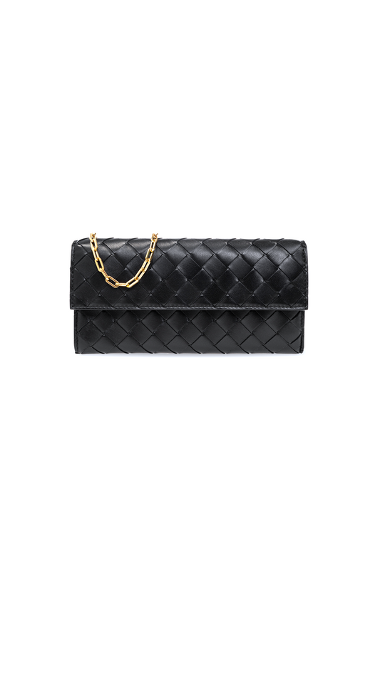 Wallet with Chain - Black