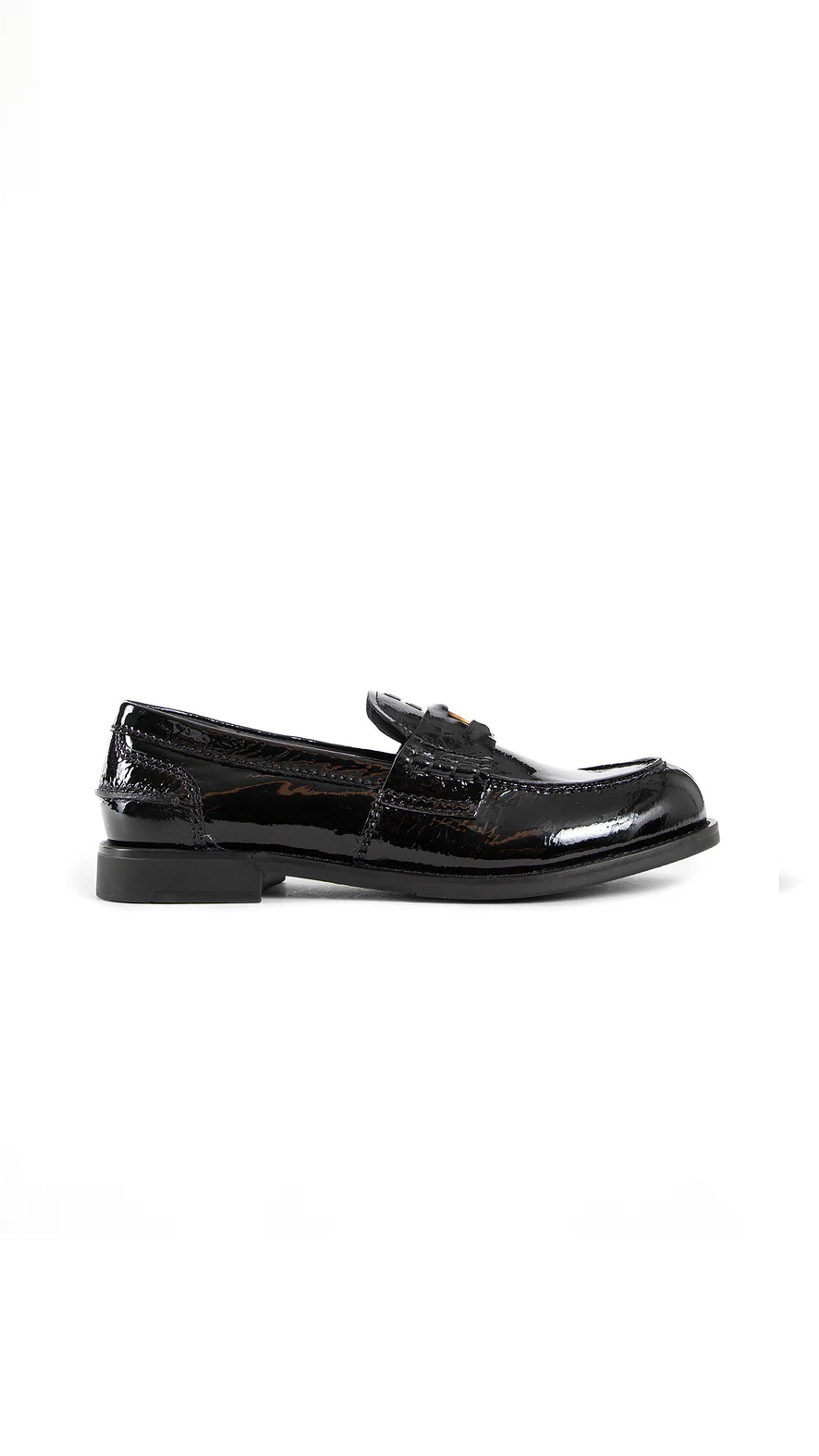 Patent Leather Penny Loafers - Black