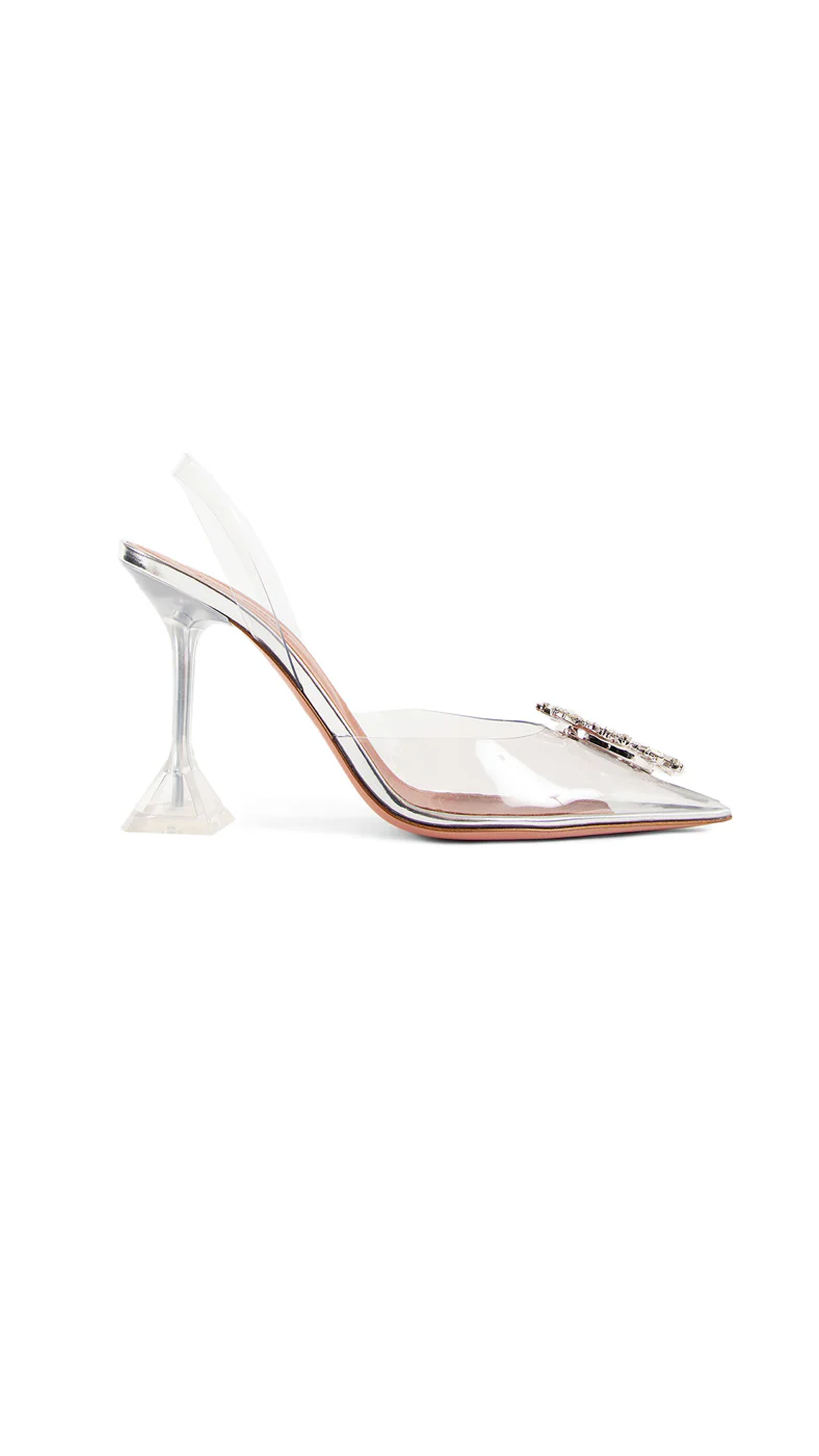 Begum Glass Slingback Pump - Milk Grey