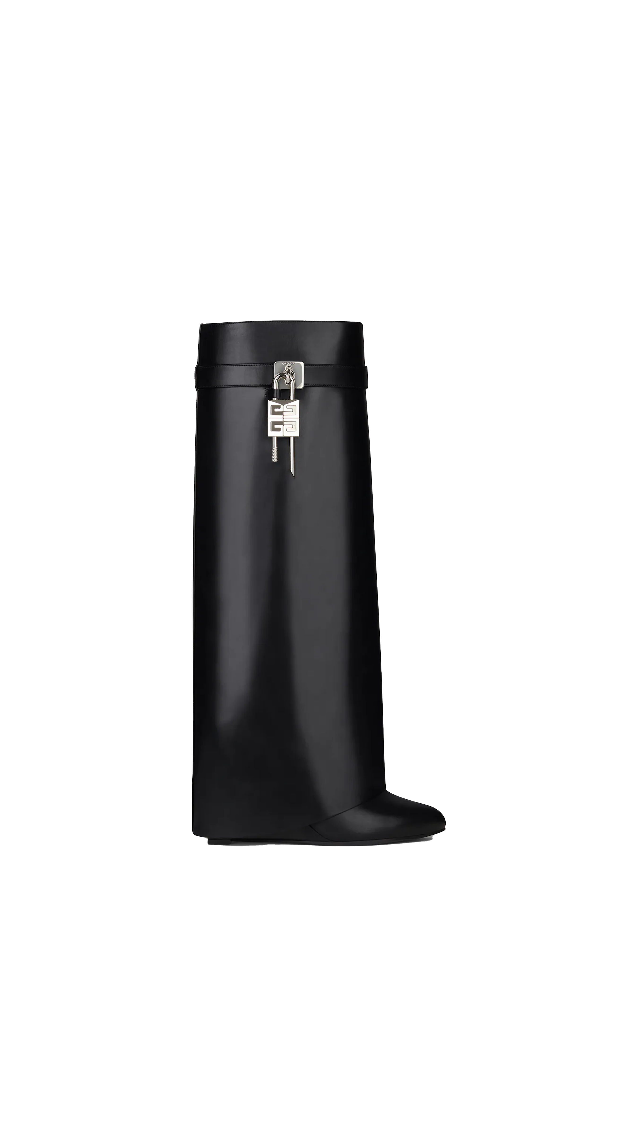 Shark Lock Boots in Leather - Black