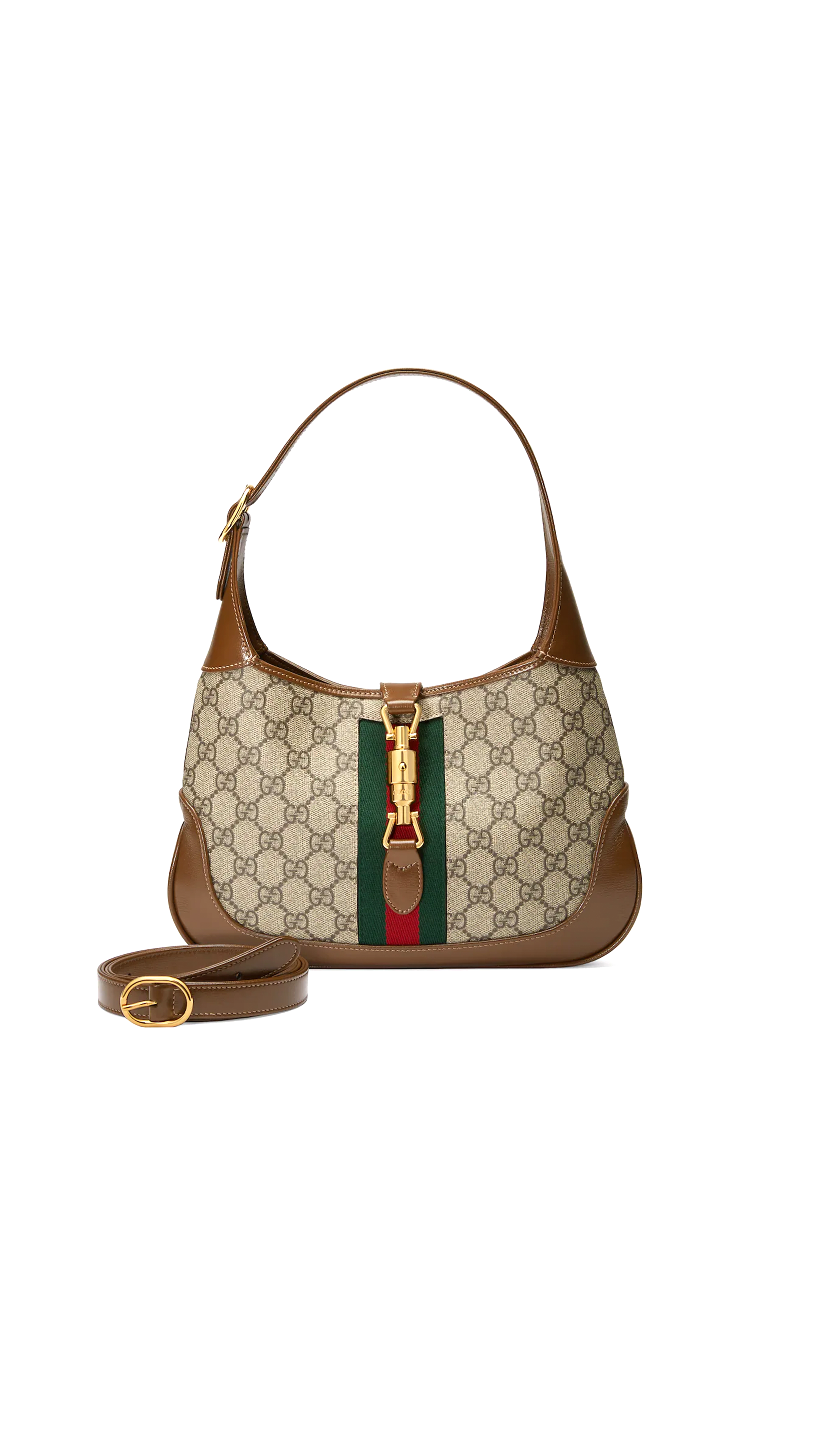 Jackie 1961 Small Shoulder Bag - Beige/Red/Green