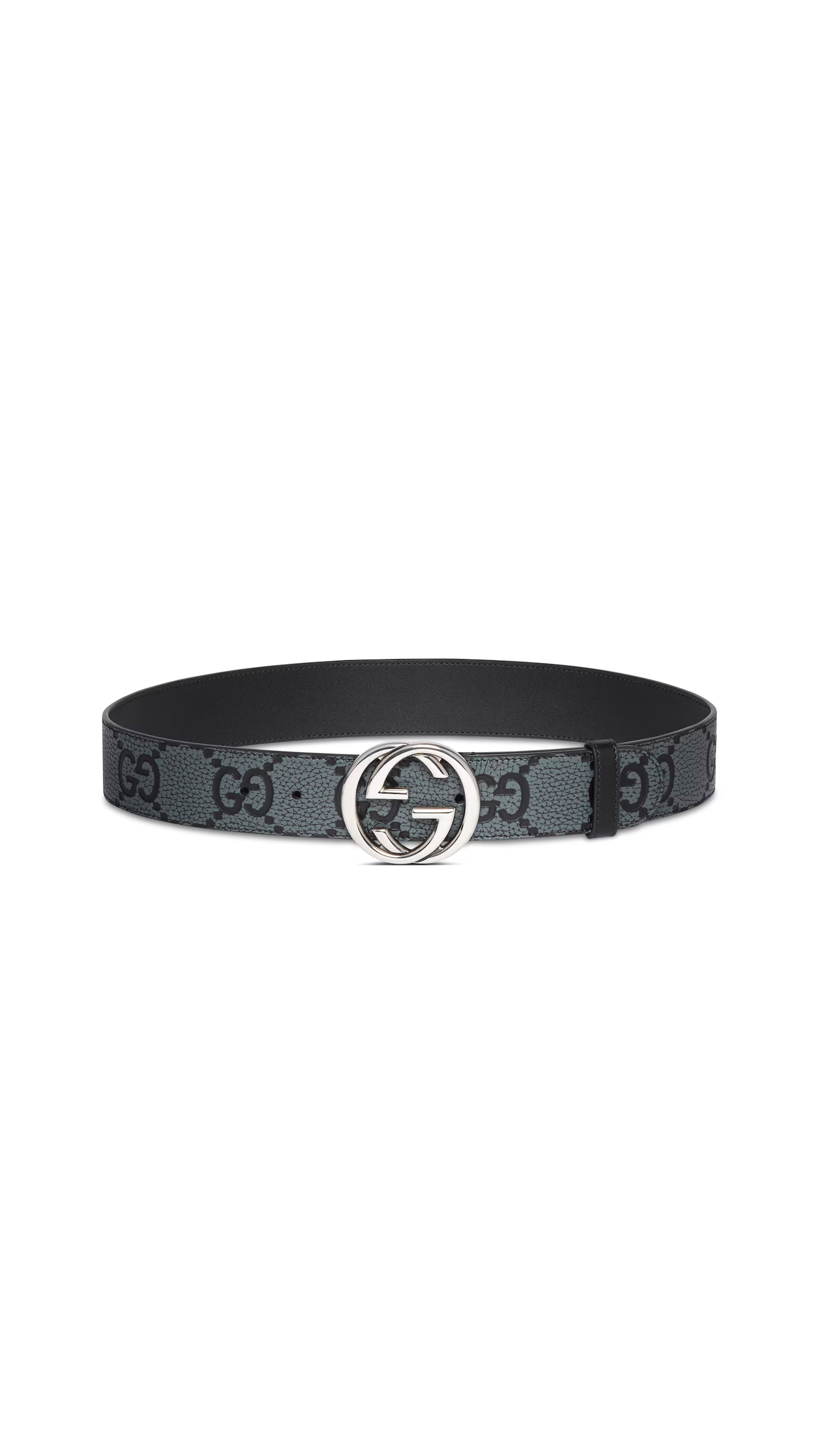 GG Belt with Interlocking G Buckle - Grey