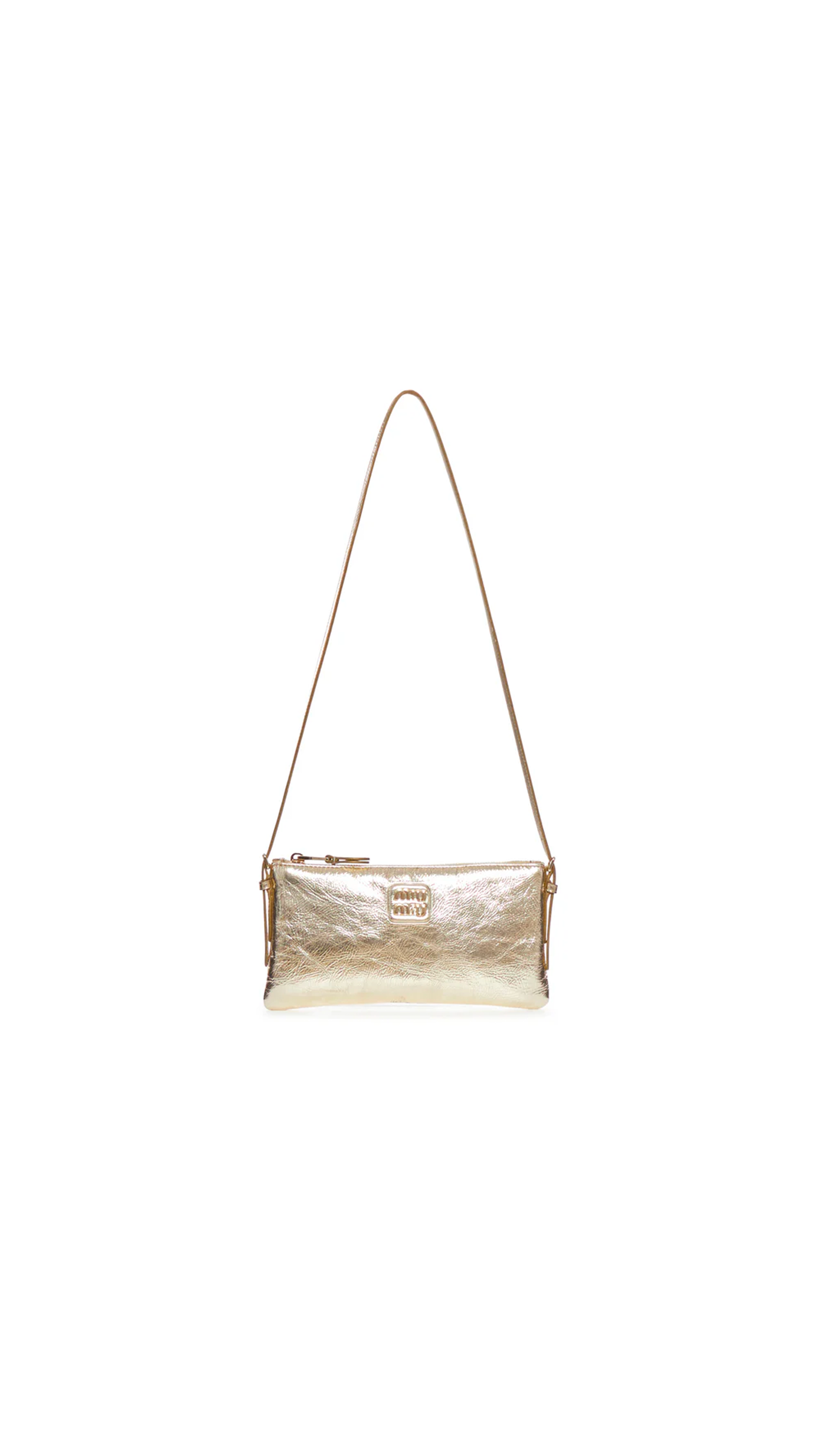 Laminated Nappa Mini Pouch - Pyrite