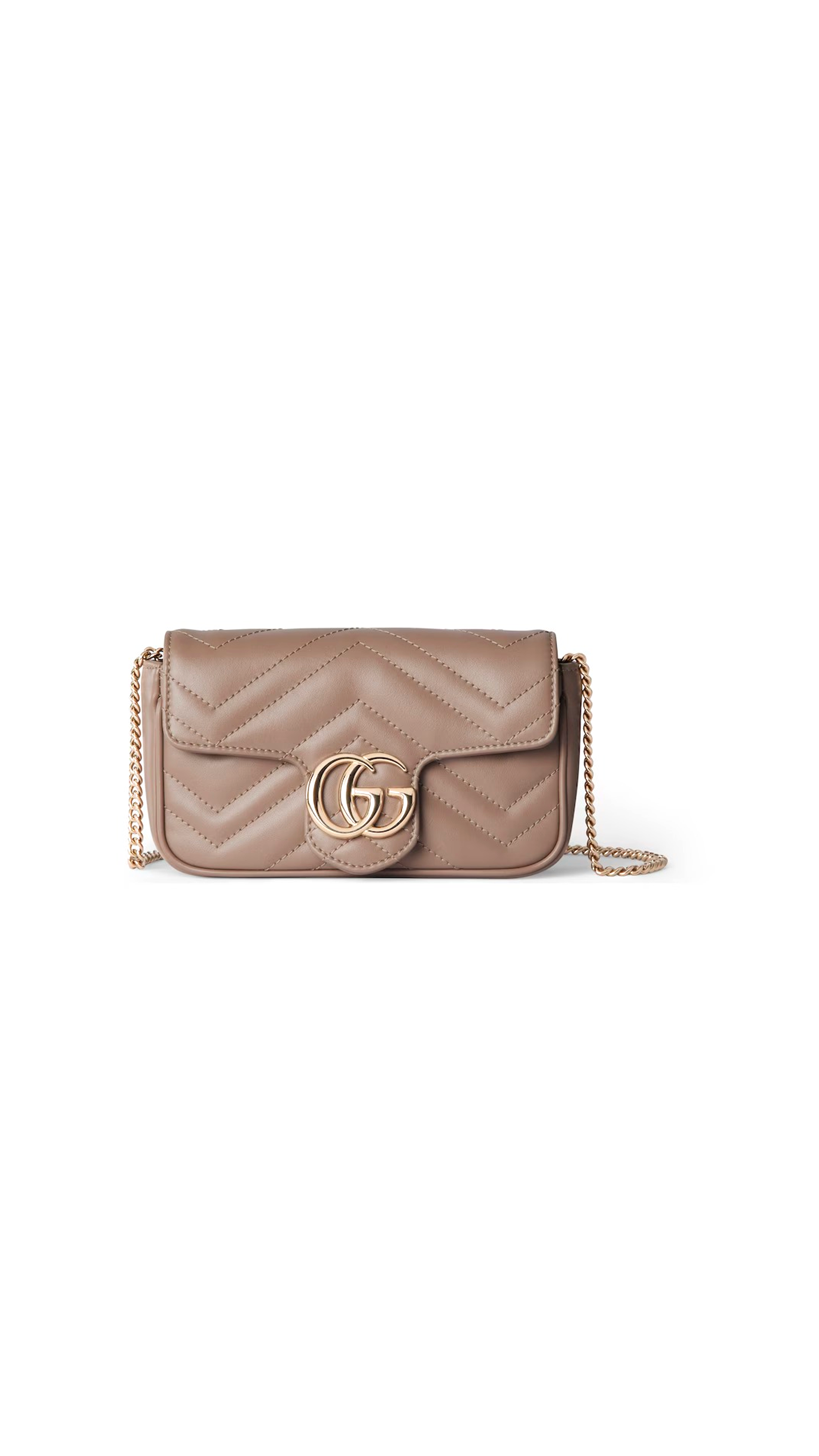 Gg Marmont Super Mini Bag - Taupe