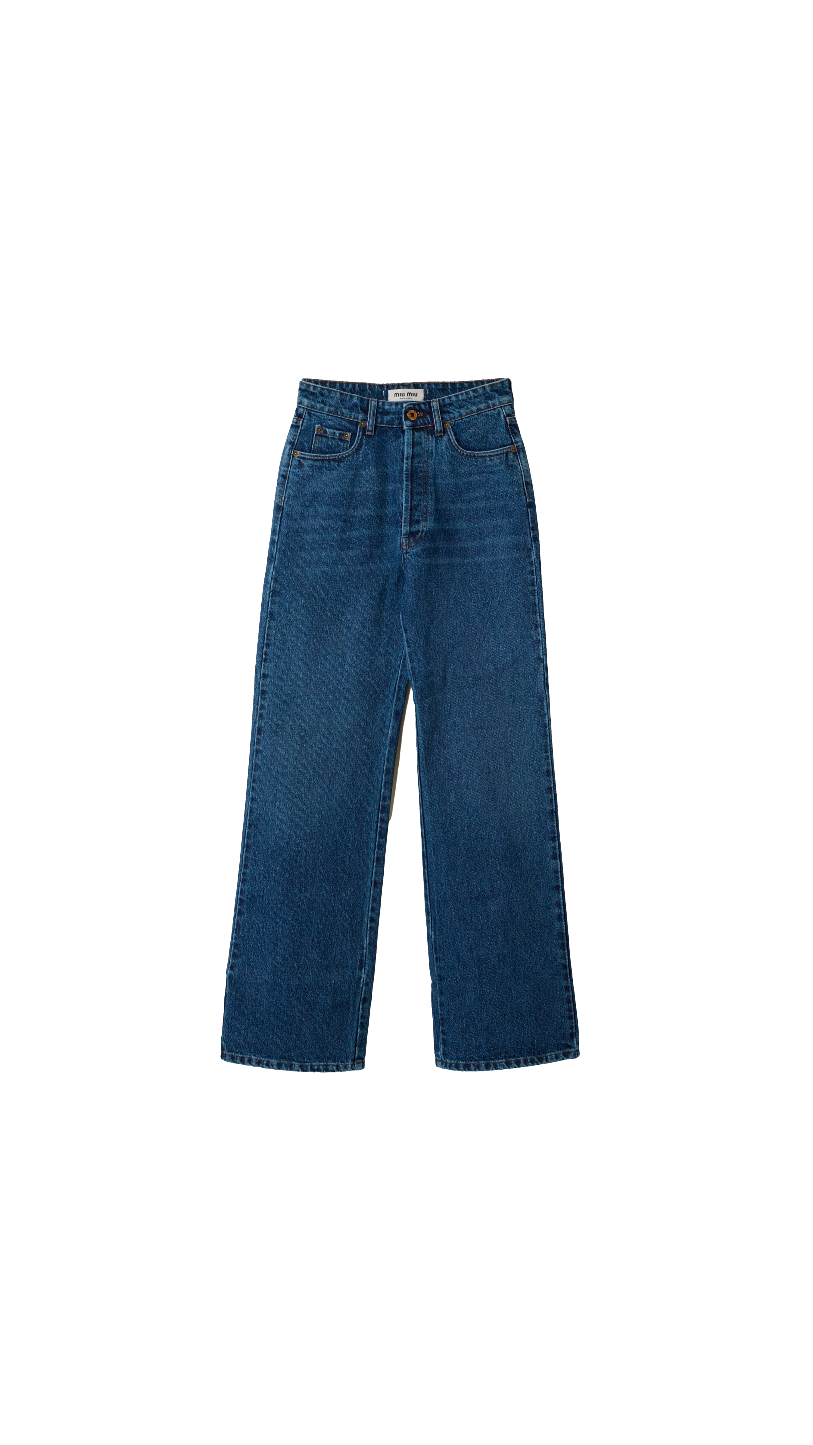 Flared Denim Jeans - Navy
