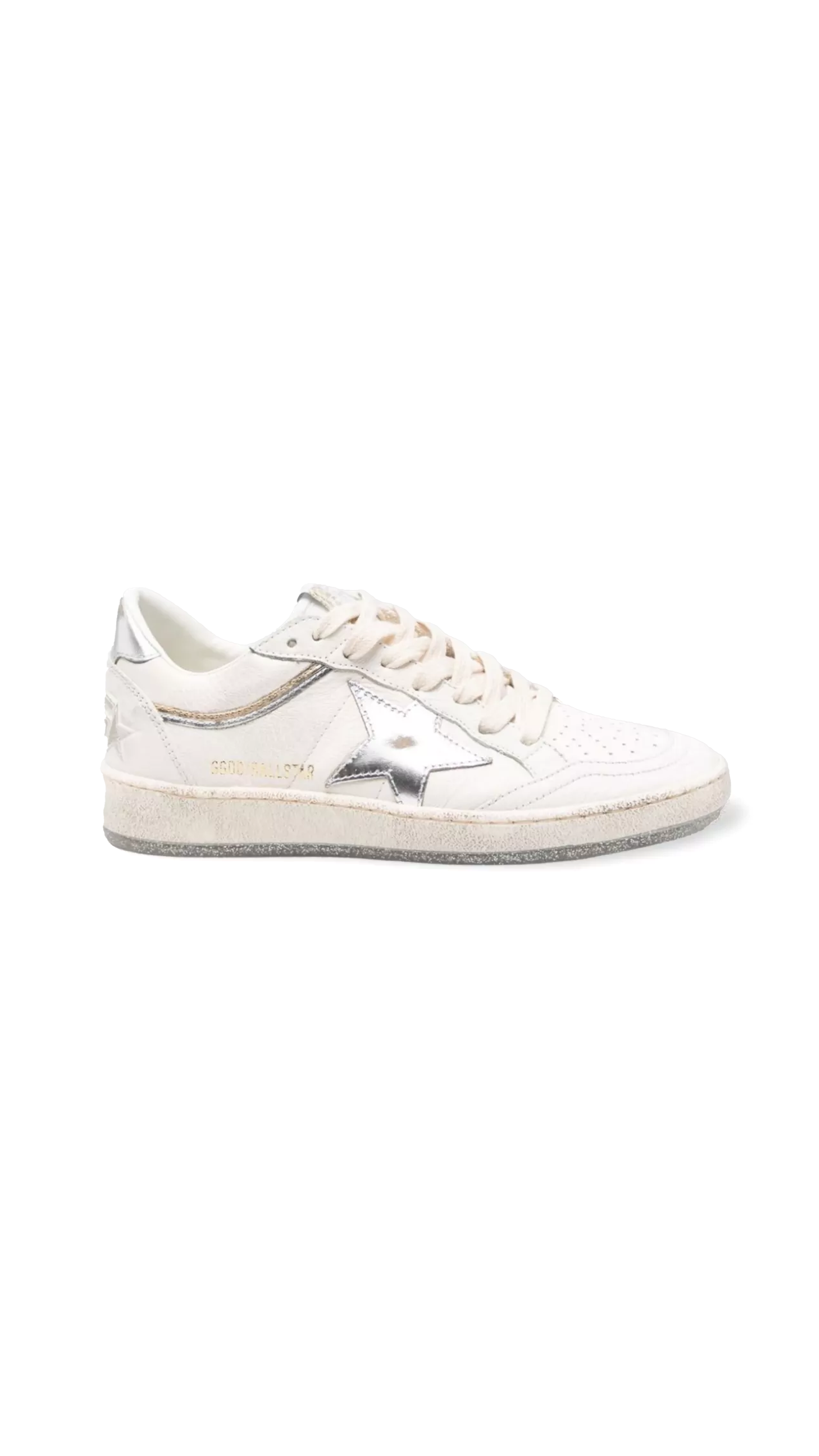 Ball Star Sneakers - White/Silver