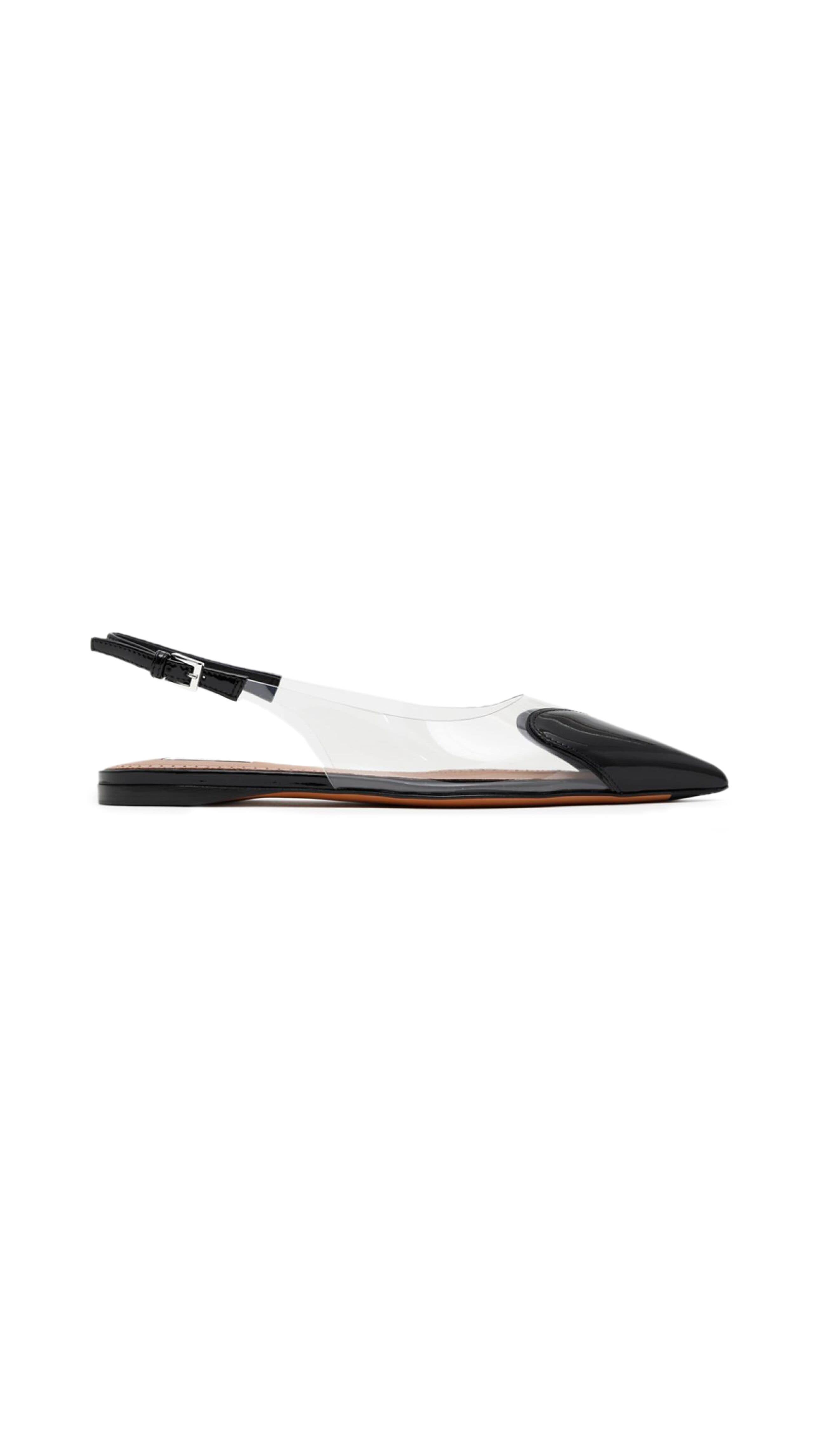 Le Coeur Slingback Flats - Black