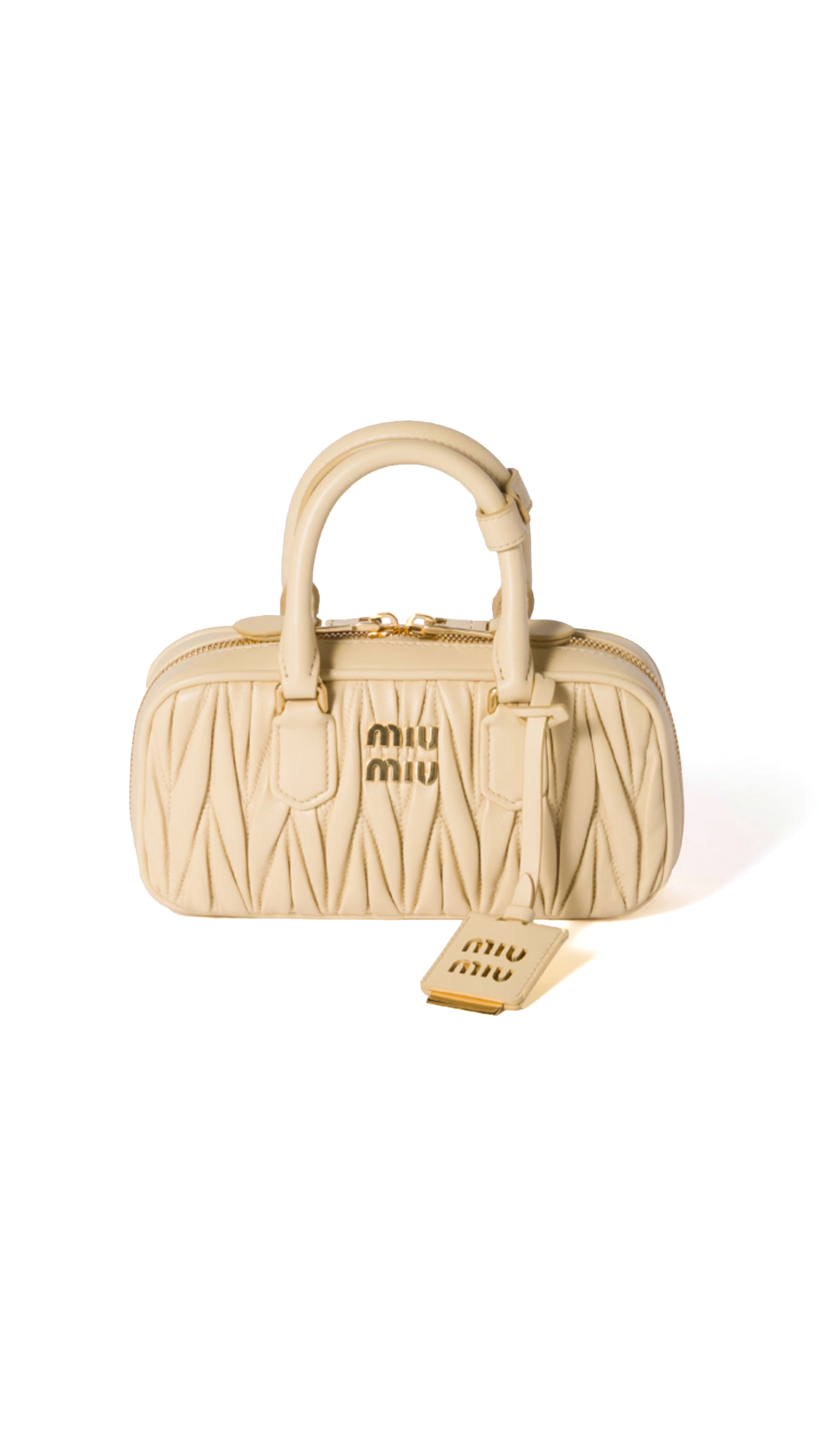 Arcadie Matelassé Nappa Leather Mini-Bag - Soy Green