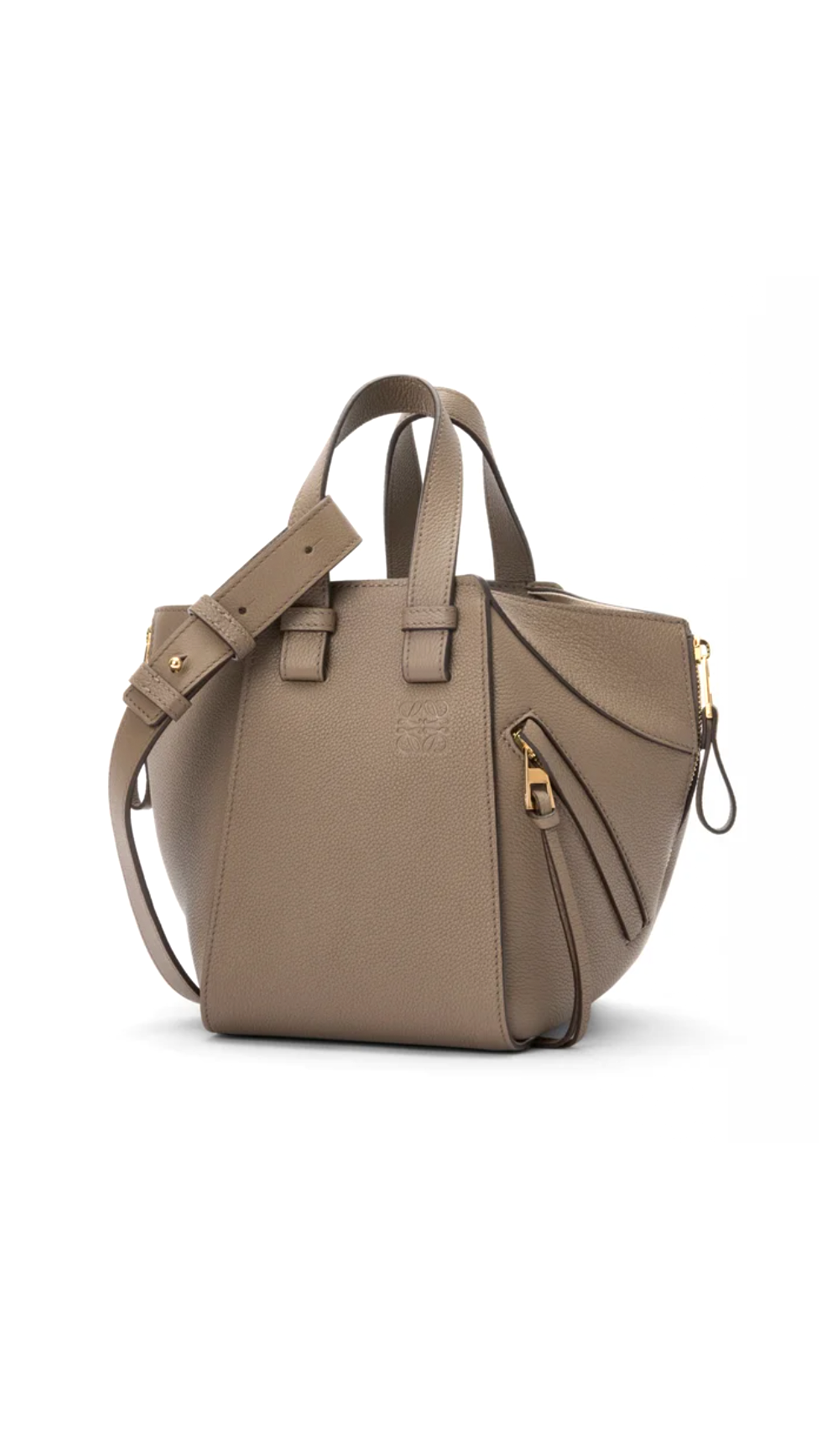 Compact Hammock Bag in Soft Grained Calfskin