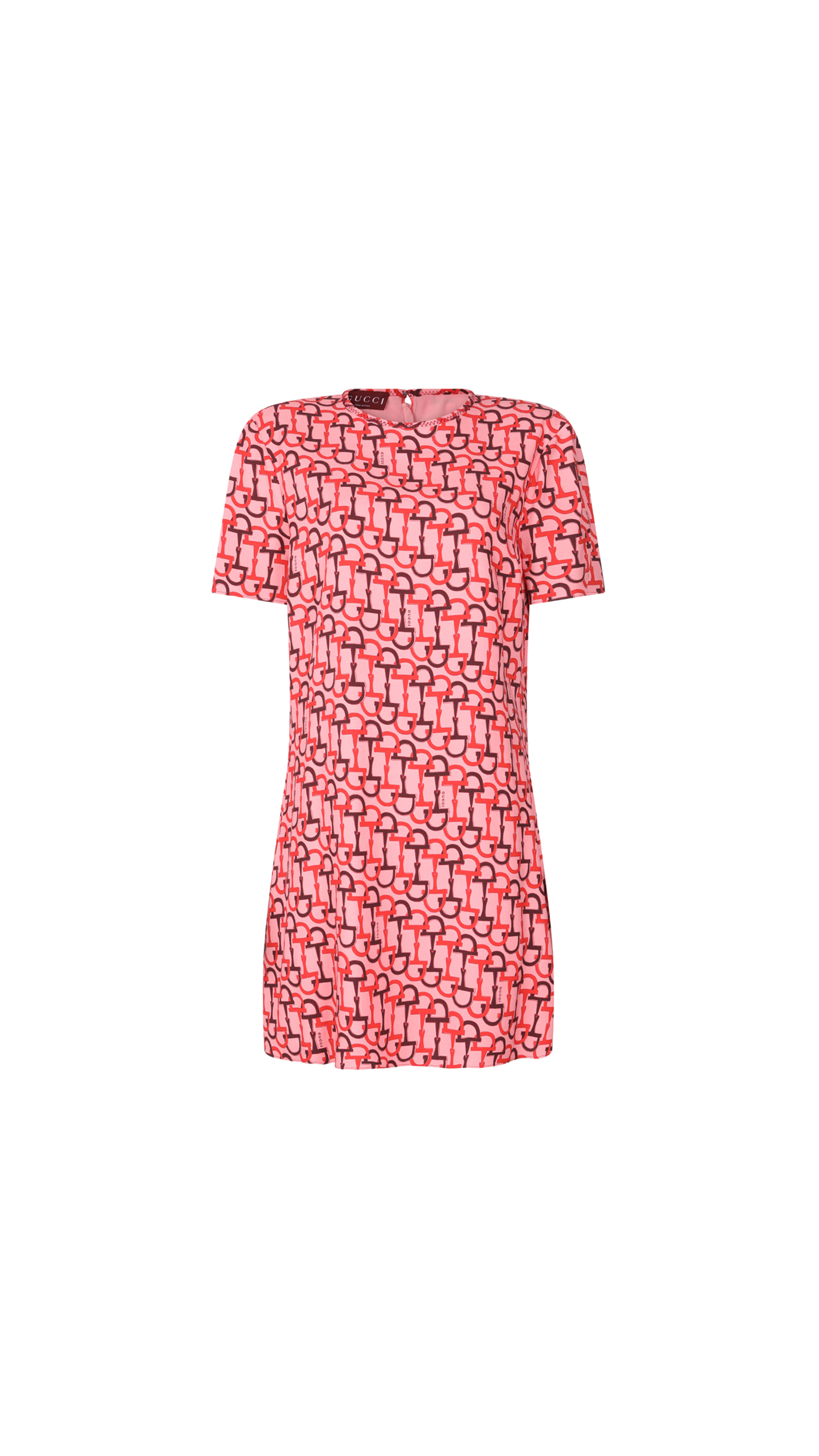 Horsebit Print Mini Dress - Pink