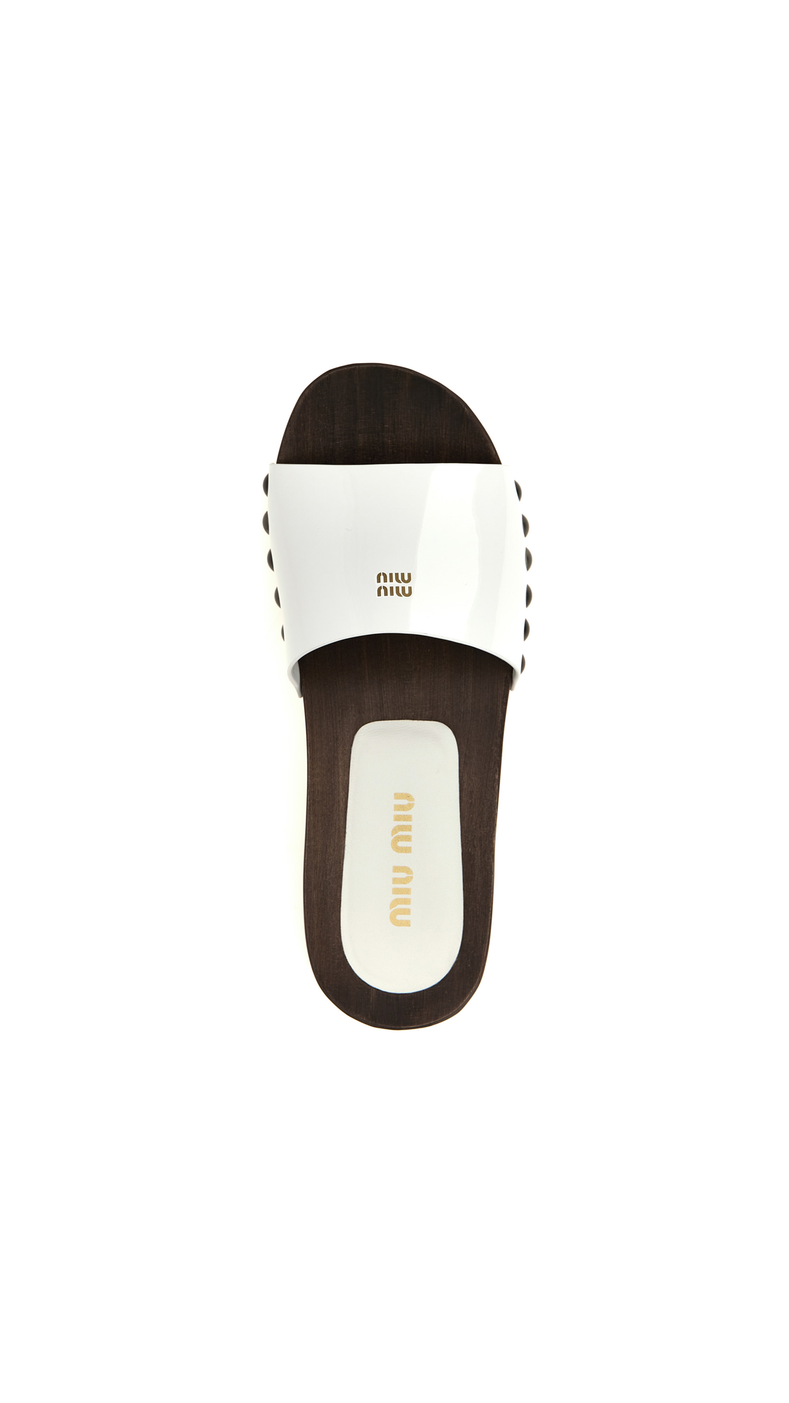 Patent Leather Clogs - White