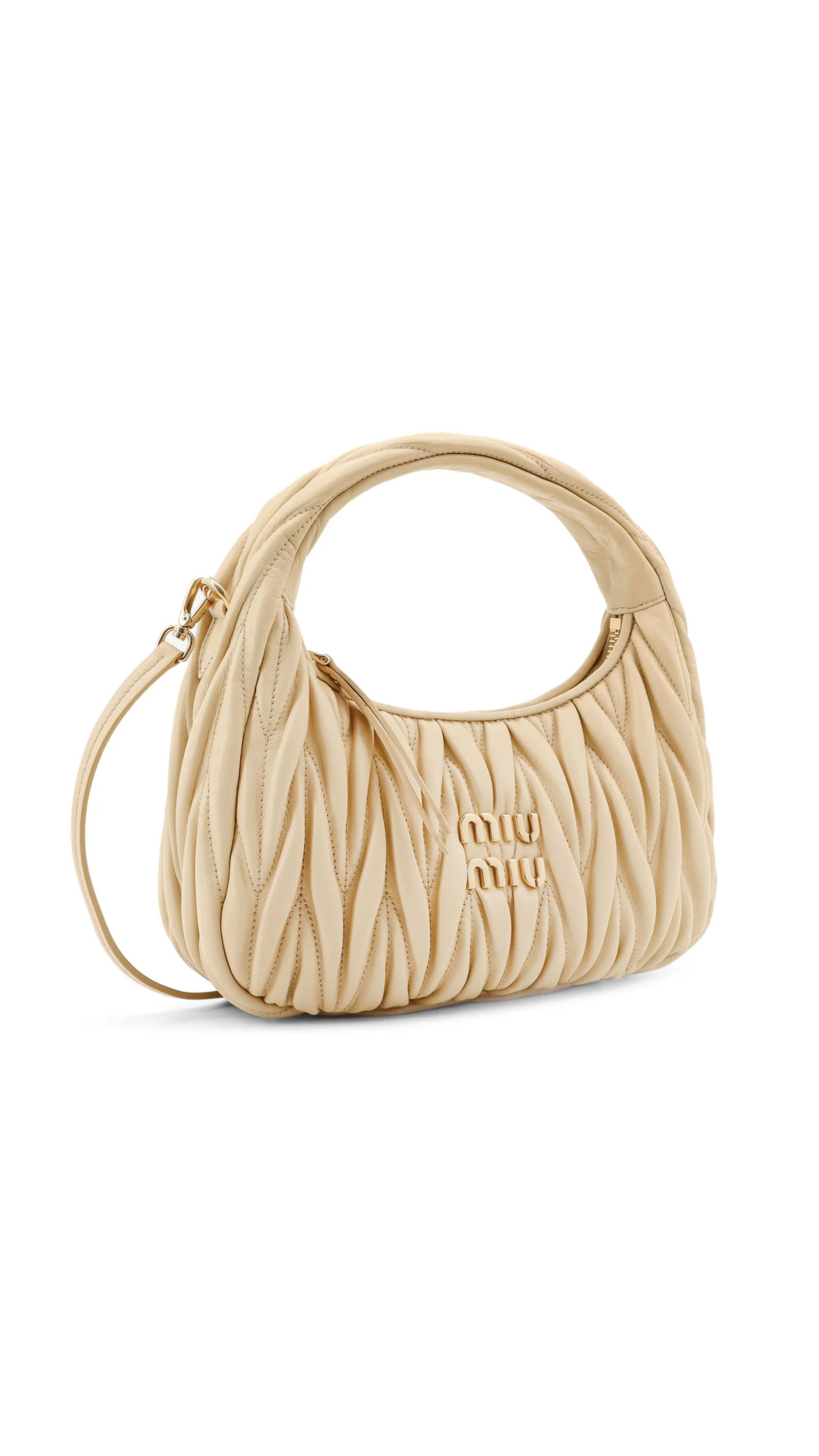 Wander Matelassé Nappa Leather Hobo Bag - Soy Green