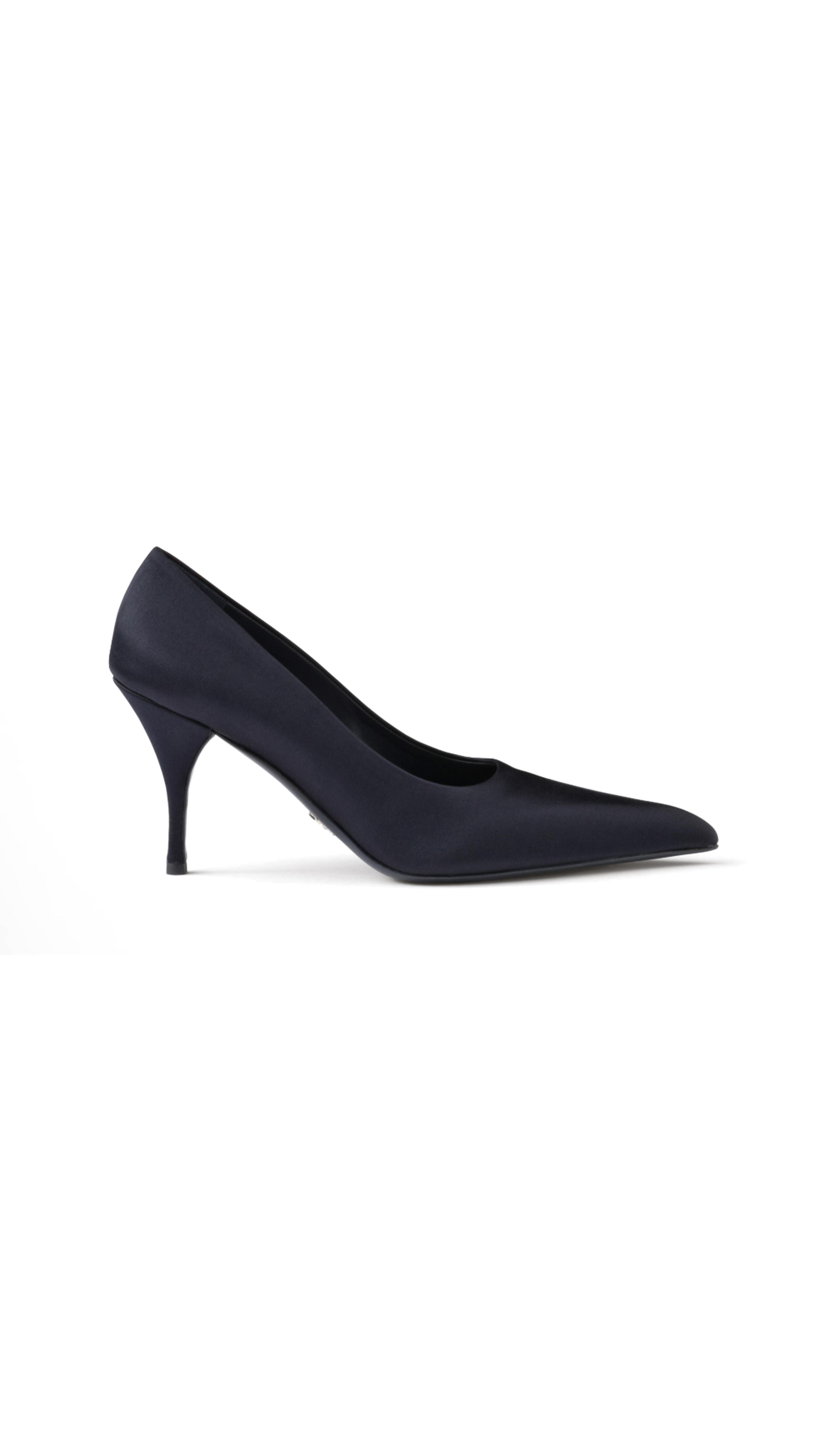 Satin Pumps - Navy