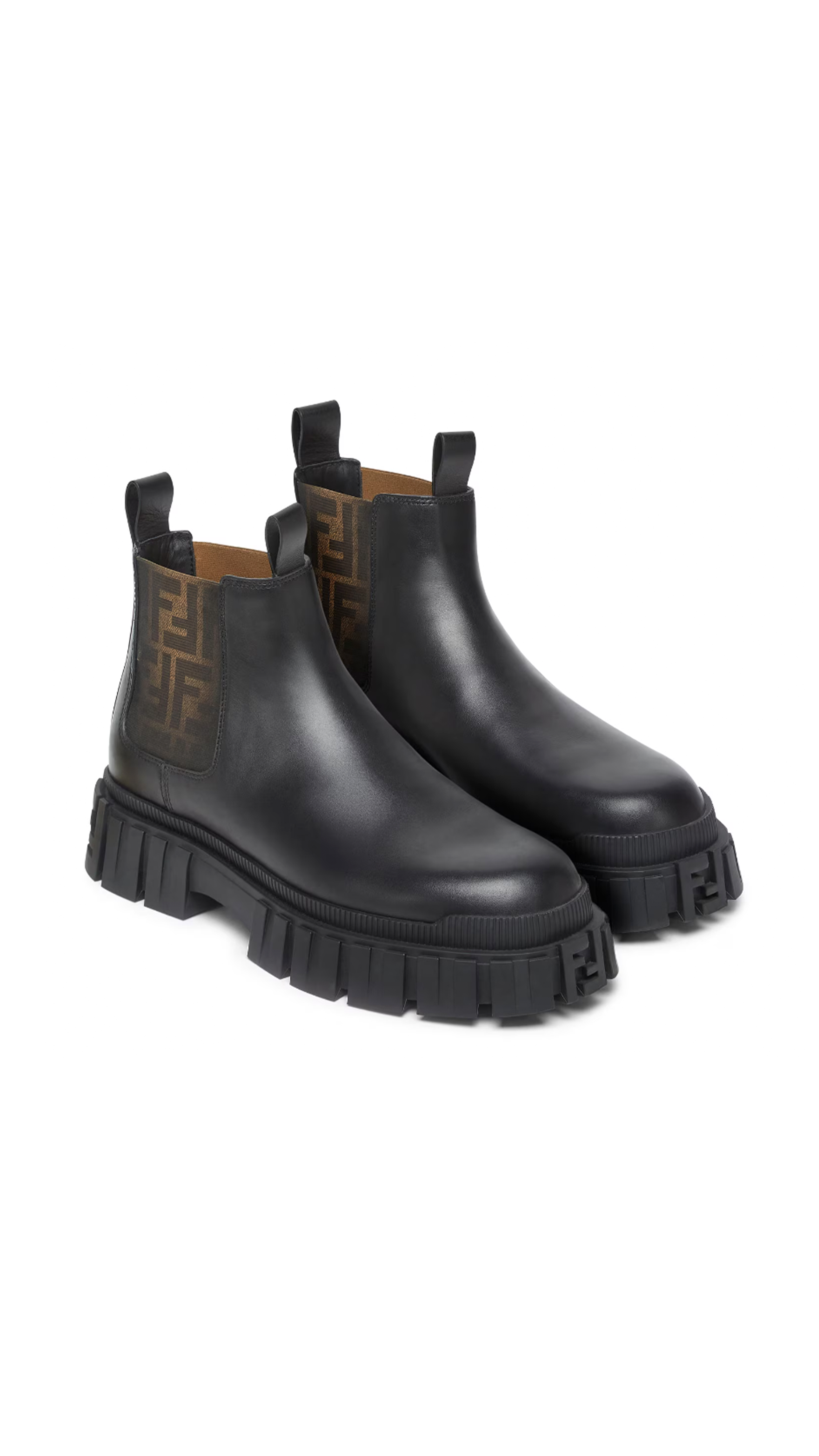 Fendi Force Chelsea Boots - Black/Brown