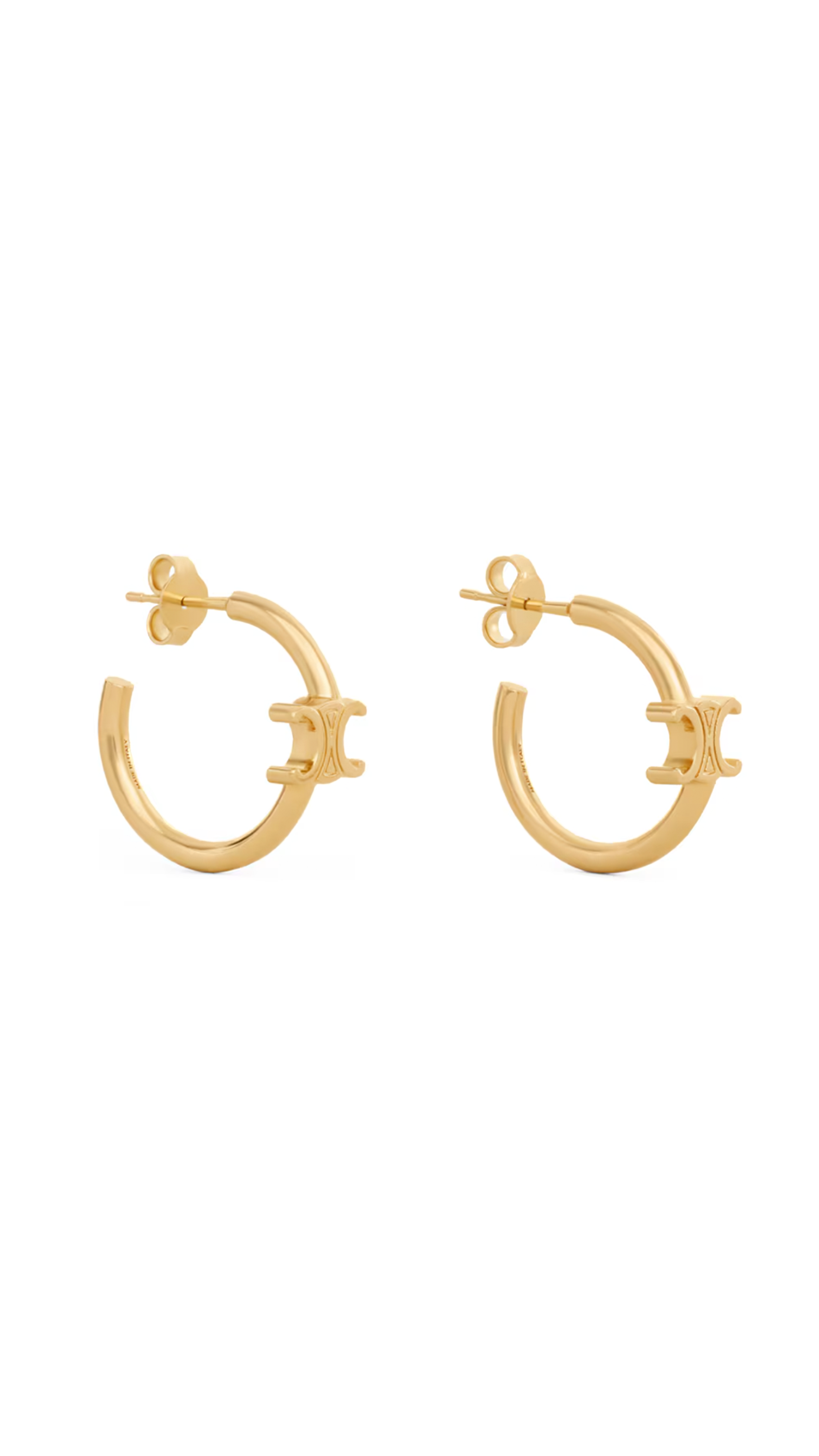 Triomphe Asymmetric Hoops in Brass