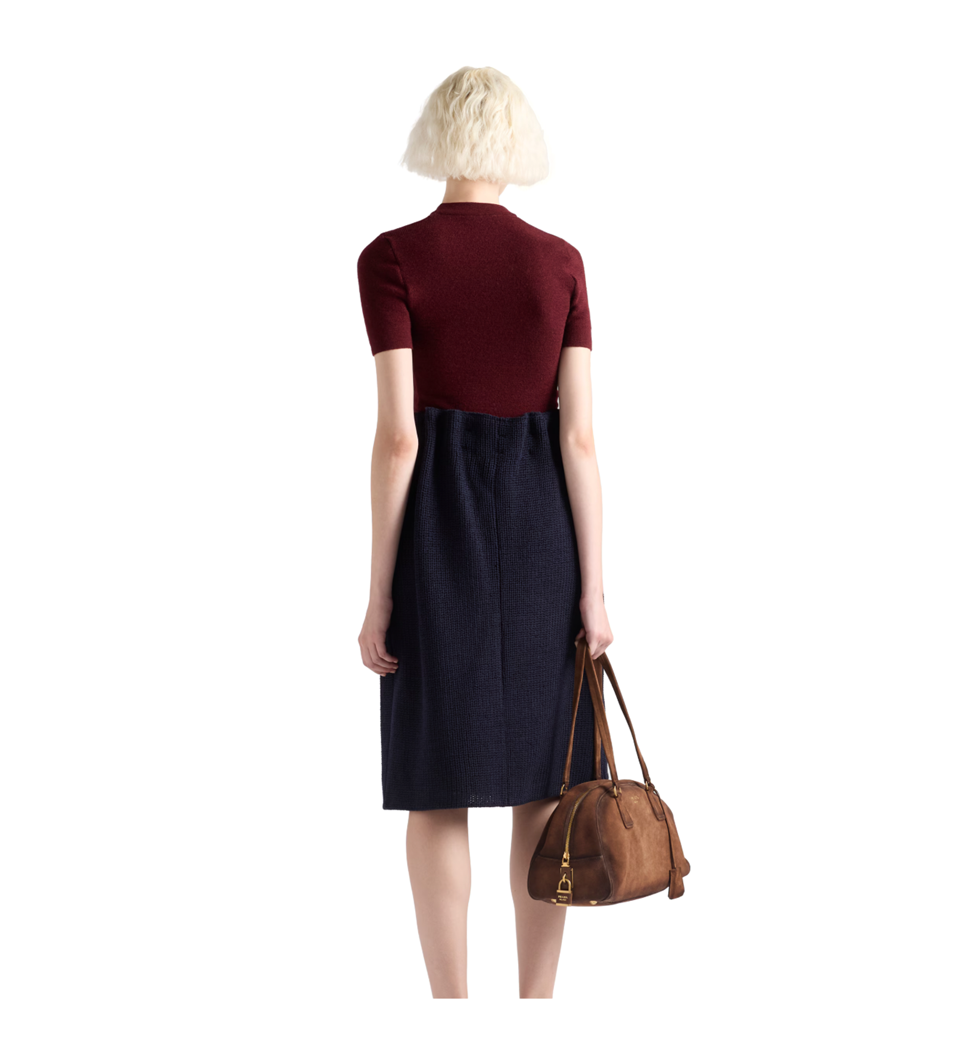 Short-Sleeved Wool Sweater with Pendants