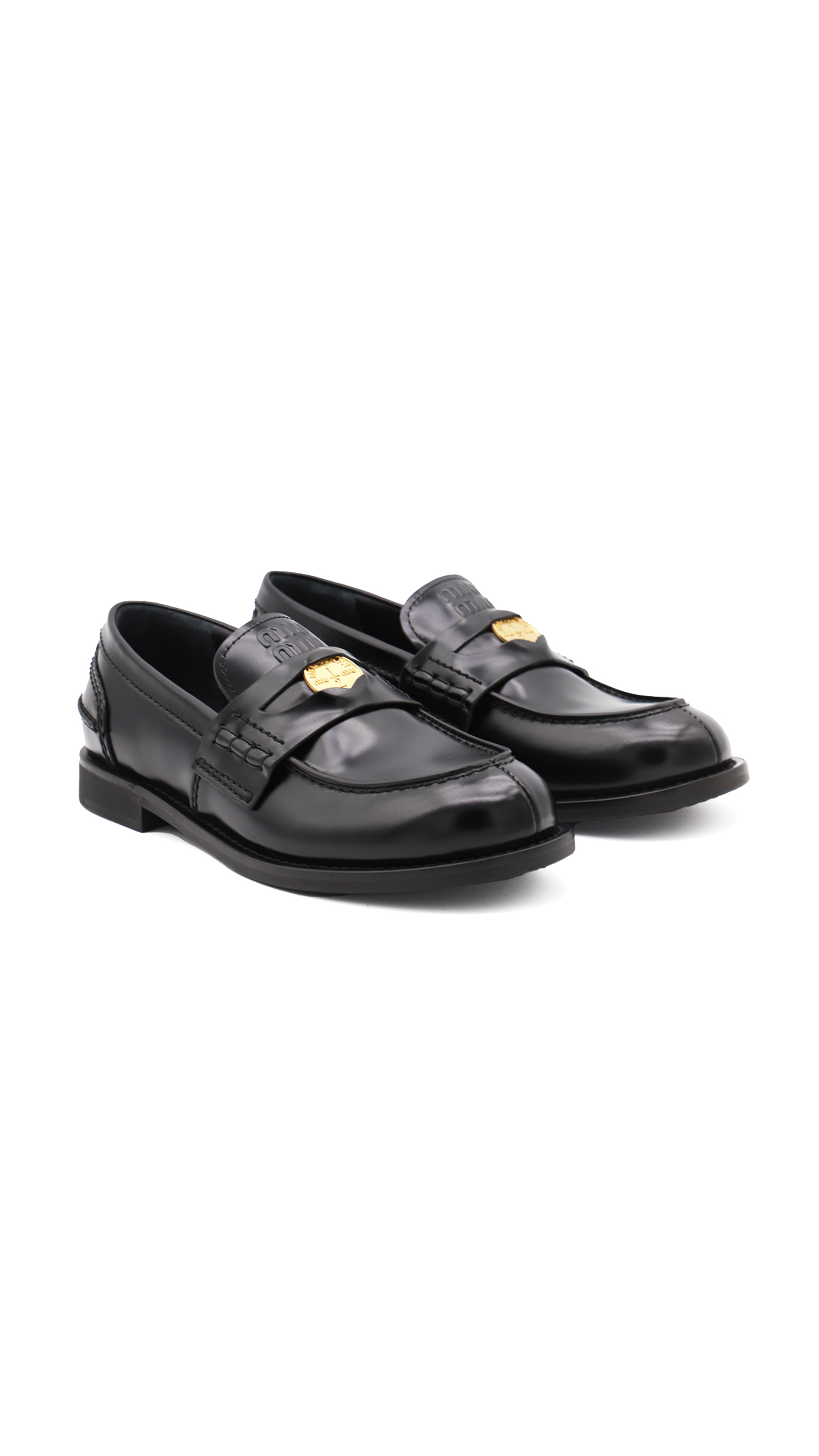 Brushed Leather Penny Loafers
