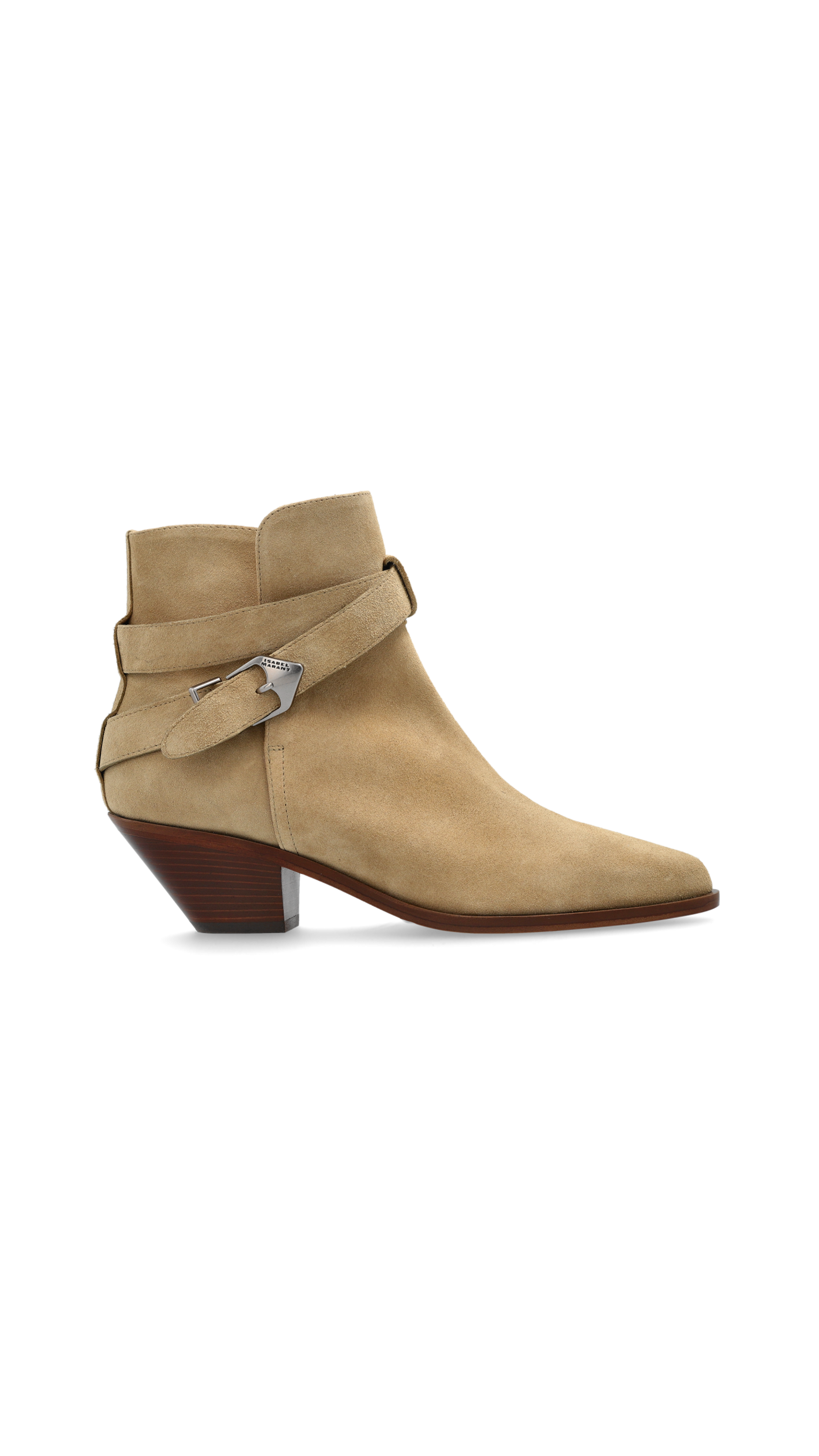 Deivy Suede Ankle Boots - Beige