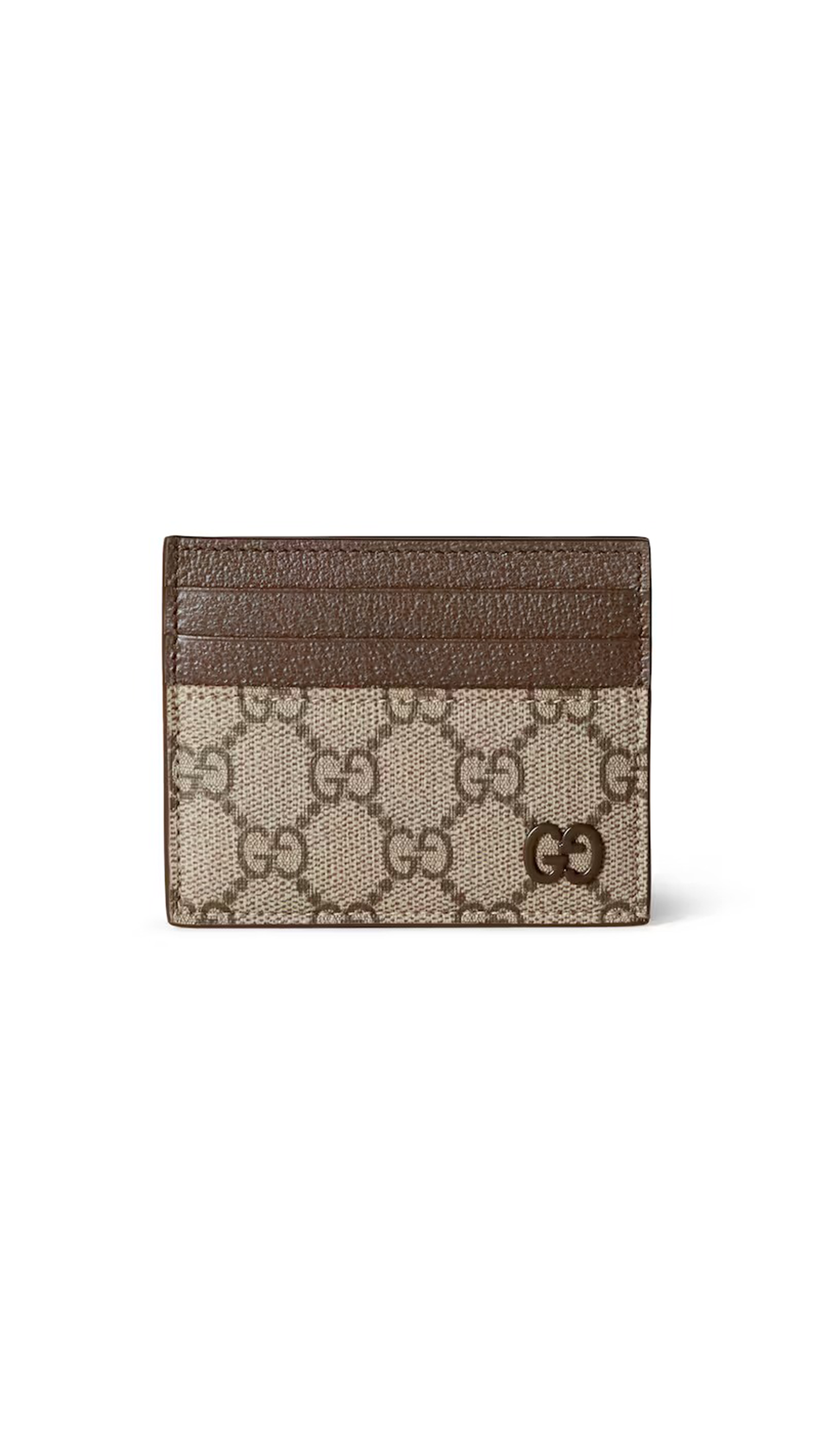 Bi-Color GG Card Case - Brown/Beige