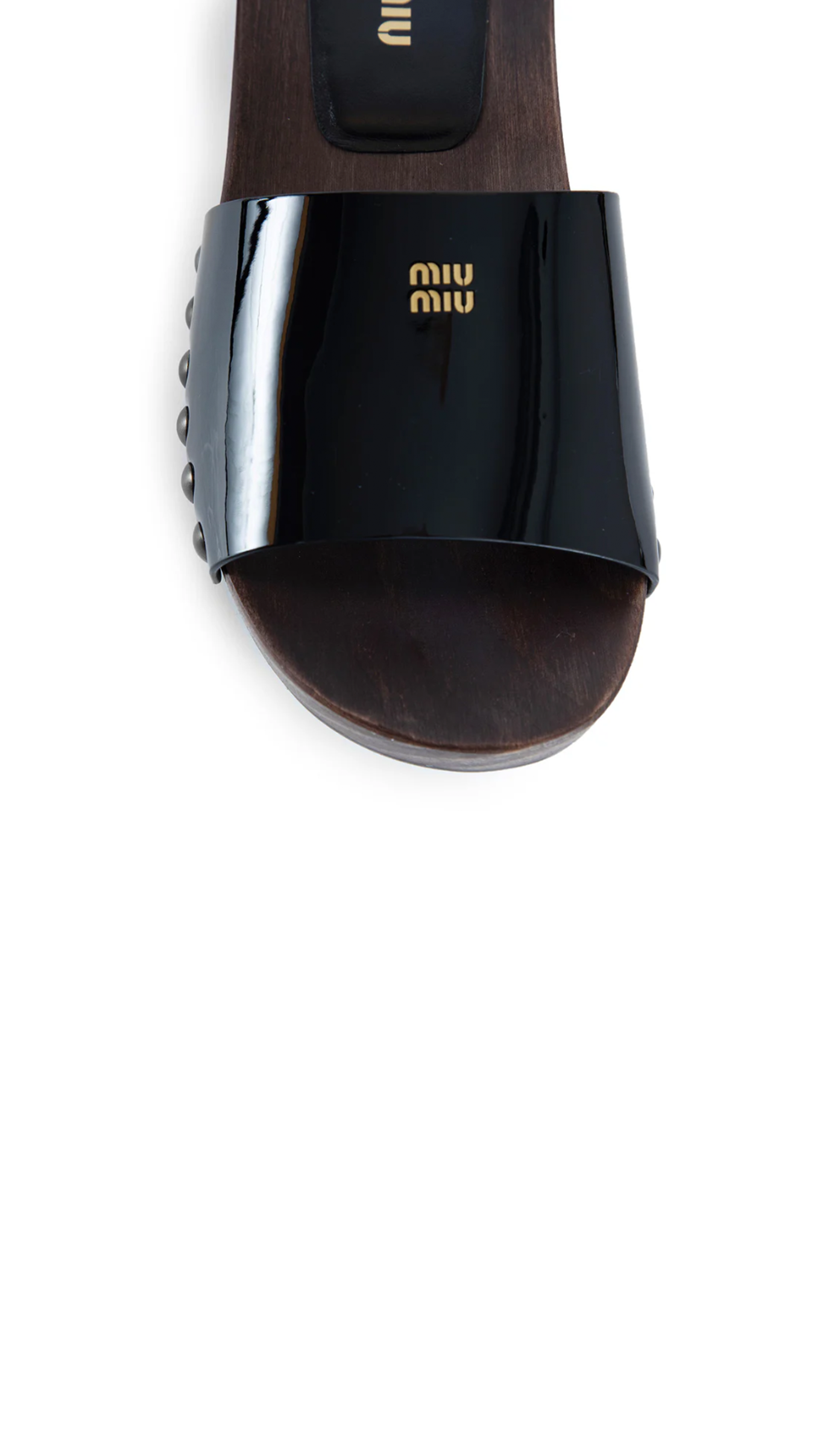 Patent Leather Clogs - Black