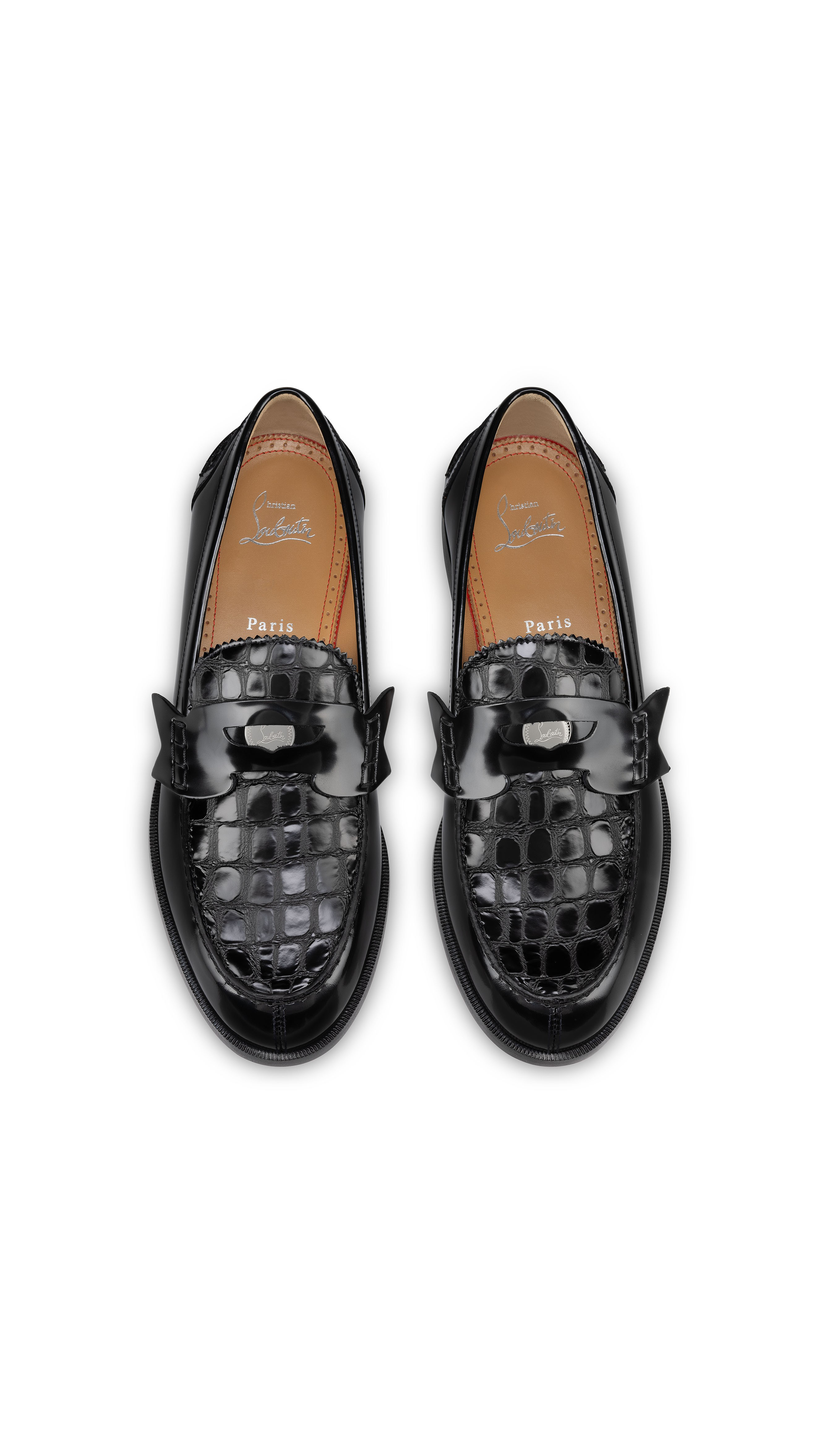Penny Loafers in Abrasivato Calf Leather - Black