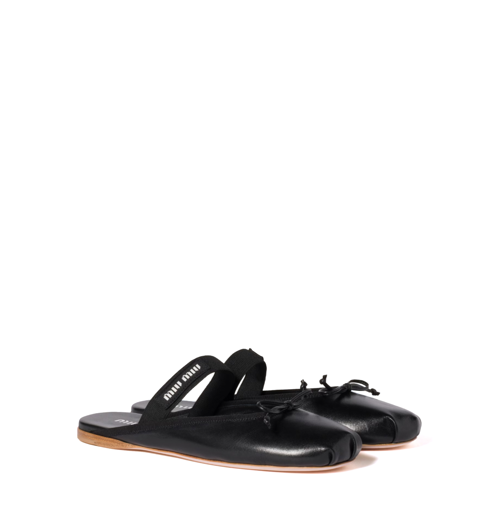 Leather Ballerina Mules