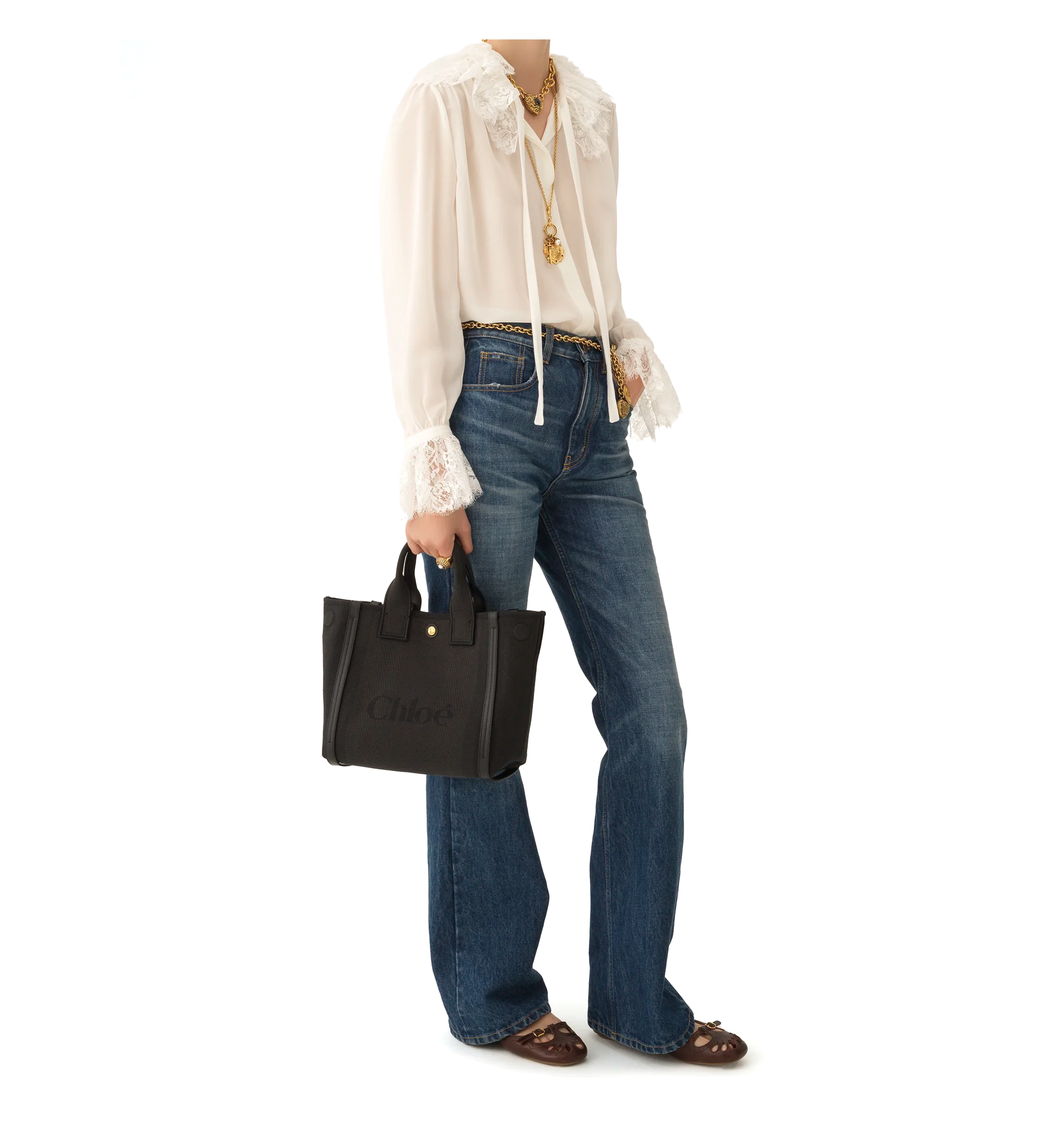 Small Chloé Carry Tote Bag in Canvas