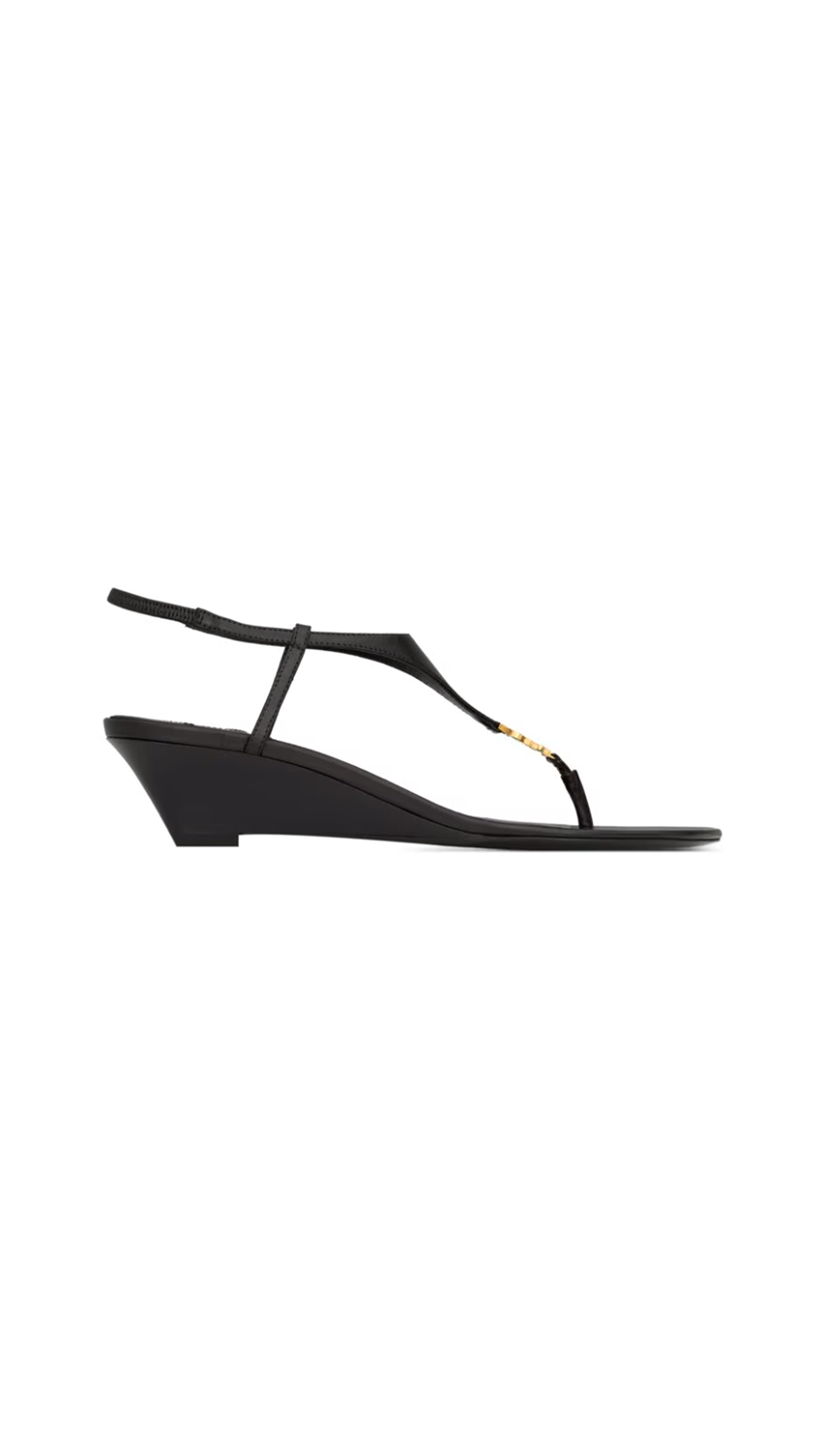 Cassandra Wedges in Smooth Leather - Black