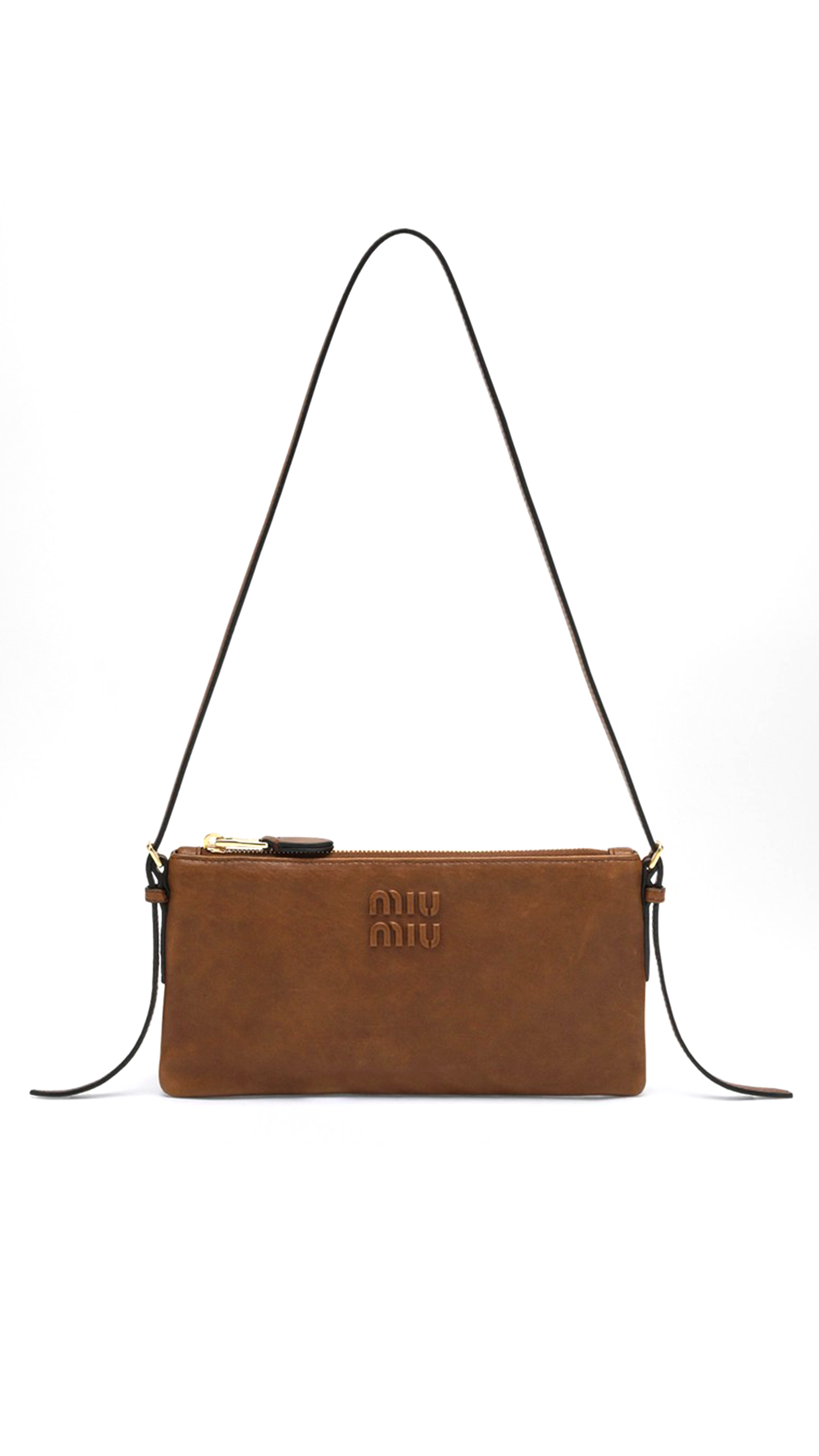 Nappa Leather Mini Pouch - Oak