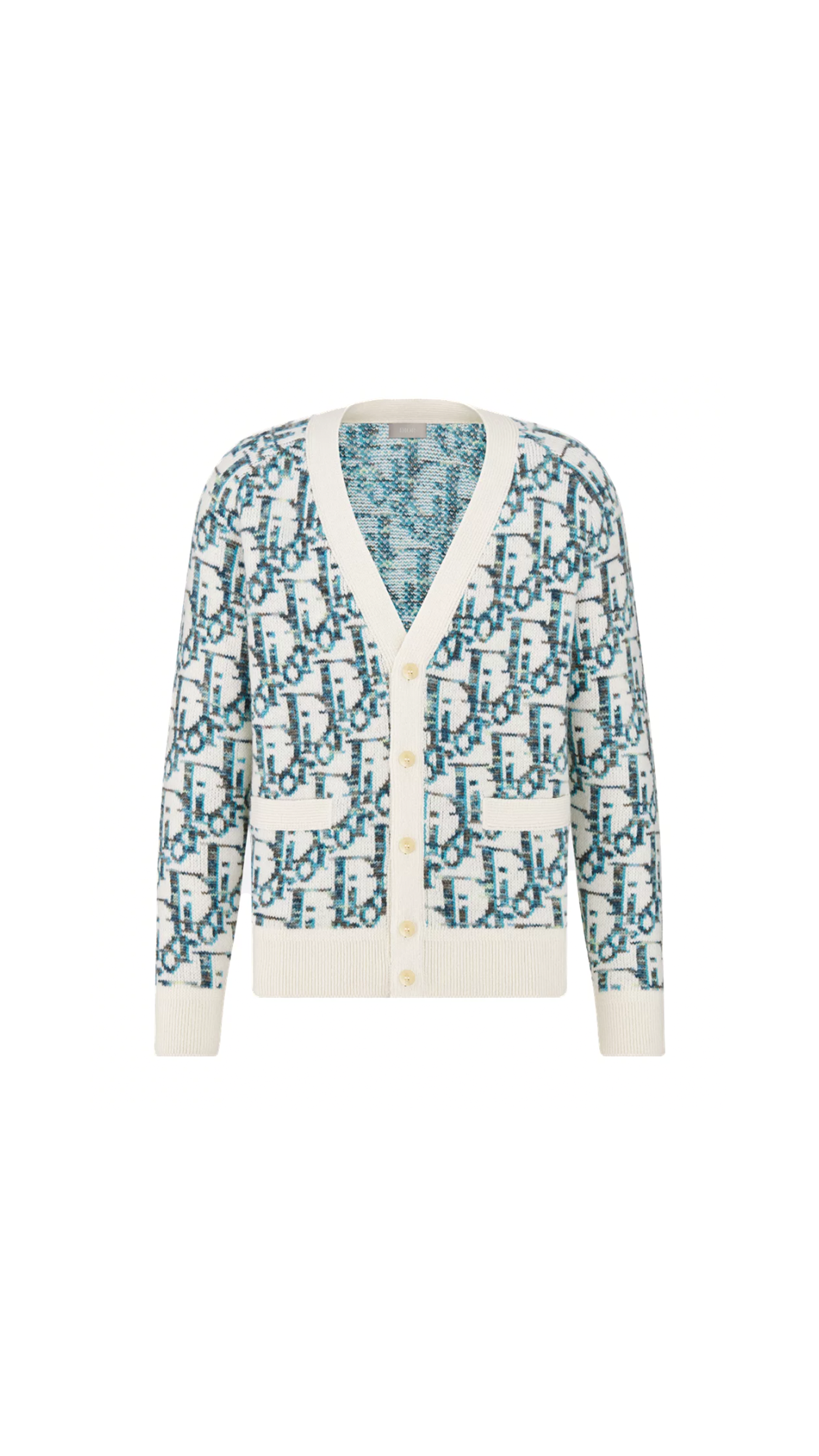 Dior Oblique Cardigan - White/Blue