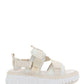 Lilli Sporty Flat Sandal In Recycled Textile - White