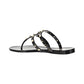 Rockstud Flat Rubber Sandal - Black