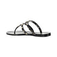 Rockstud Flat Rubber Sandal - Black