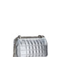 Quilted Metallic Leather Mini Lola Bag - Silver