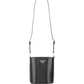 Brushed Leather Bucket Shoulder & Crossbody Bag - Black.