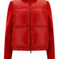 Padded Wool & Mohair Cardigan - Red