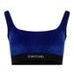 Stretch Velvet Bralette - Yves Blue