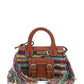 Edith Mini Bag in Recycled Cashmere Knit & Buffalo Leather - Multicolor