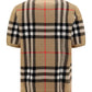 Short-sleeve Check Silk Wool Jacquard Top - Archive Beige