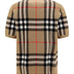 Short-sleeve Check Silk Wool Jacquard Top - Archive Beige