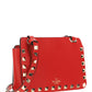 Rockstud Smartphone Leather Crossbody Bag - Red
