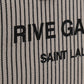 Rive Gauche Tote Bag In Linen And Smooth Leather - Cream / Black