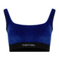 Stretch Velvet Bralette - Yves Blue