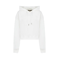 Jersey Hoodie With Embossed Logo - White.