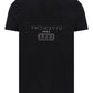 Slim T-shirt in Printed Jersey - Black