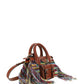 Edith Mini Bag in Recycled Cashmere Knit & Buffalo Leather - Multicolor