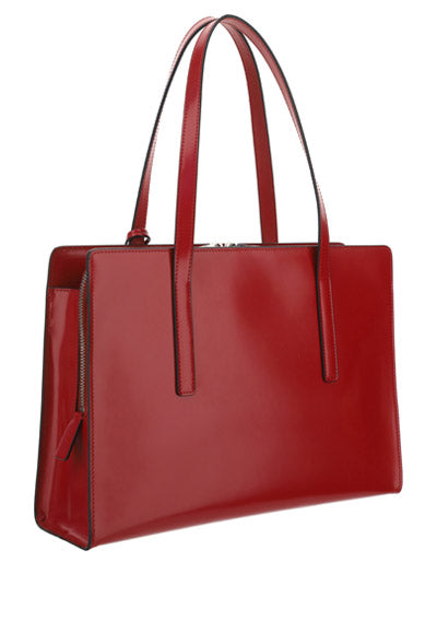 Prada Re-Edition 1995 Brushed Leather Medium Handbag - Scarlet Red