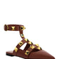 Roman Stud Ballet in Calfskin - Tan