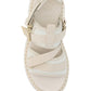 Lilli Sporty Flat Sandal In Recycled Textile - White